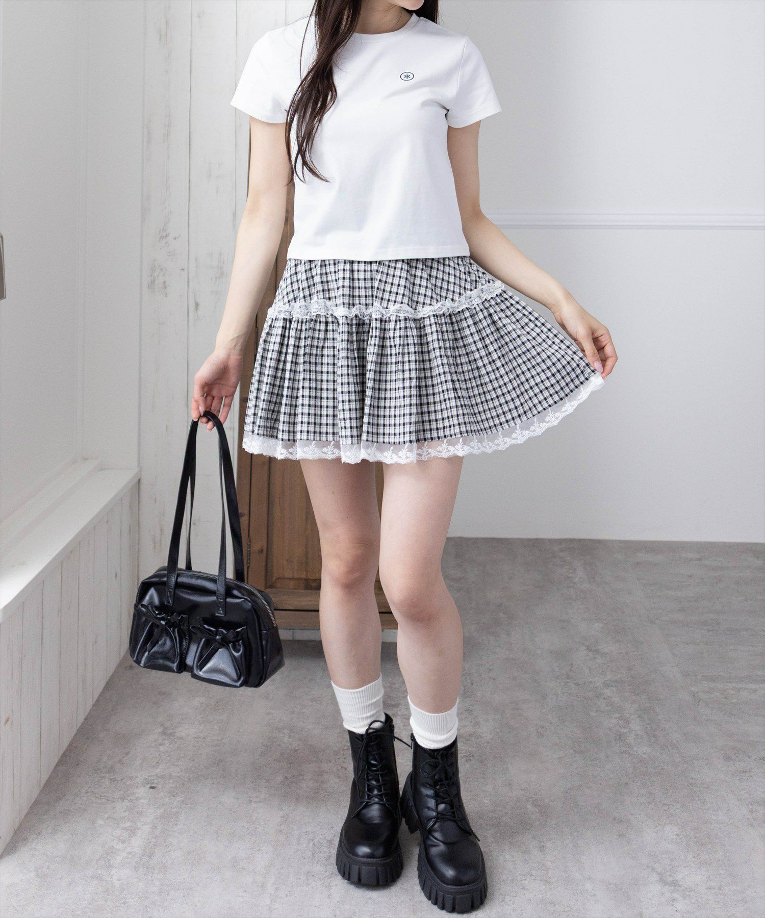 165㎝/ブラック×チェック