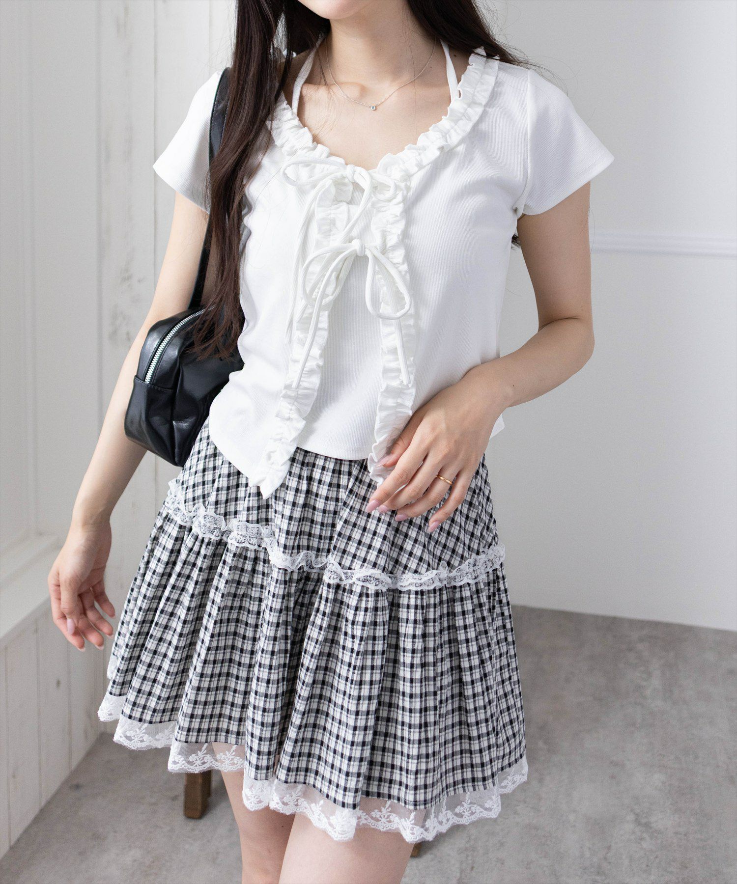 clear インナー付きフリルカットソートップス[CL9403] | レディース