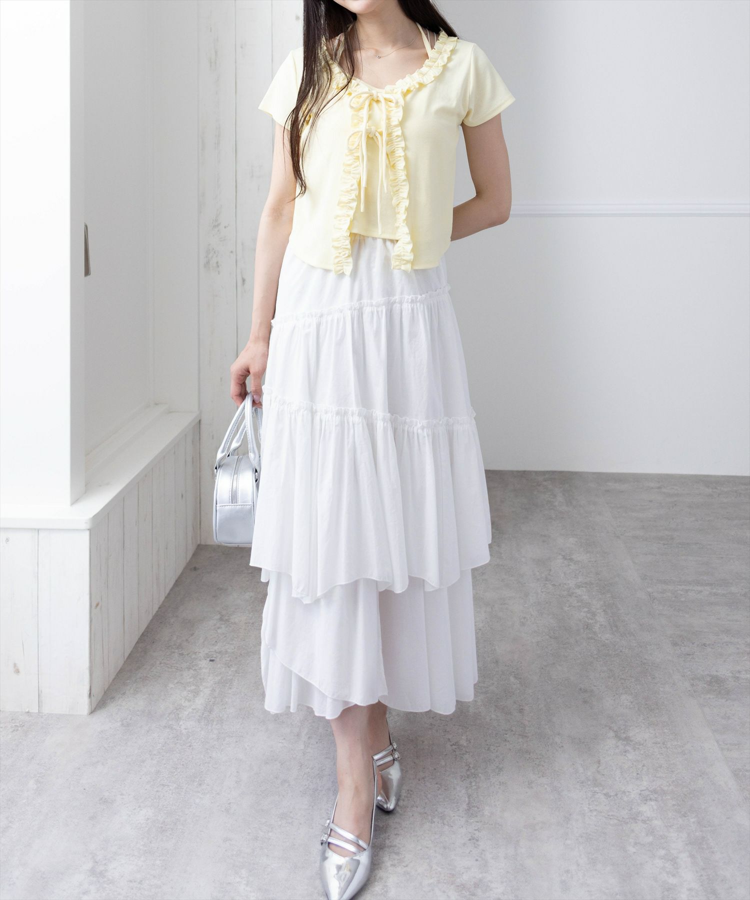165cm/イエロー着用