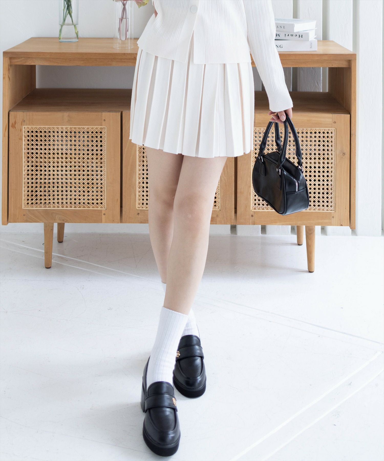 LIBRIO MENDONCA ミニニットプリーツスカート 美品 clear ニットプリーツミニスカート(セット可)[CL9312] | レディース