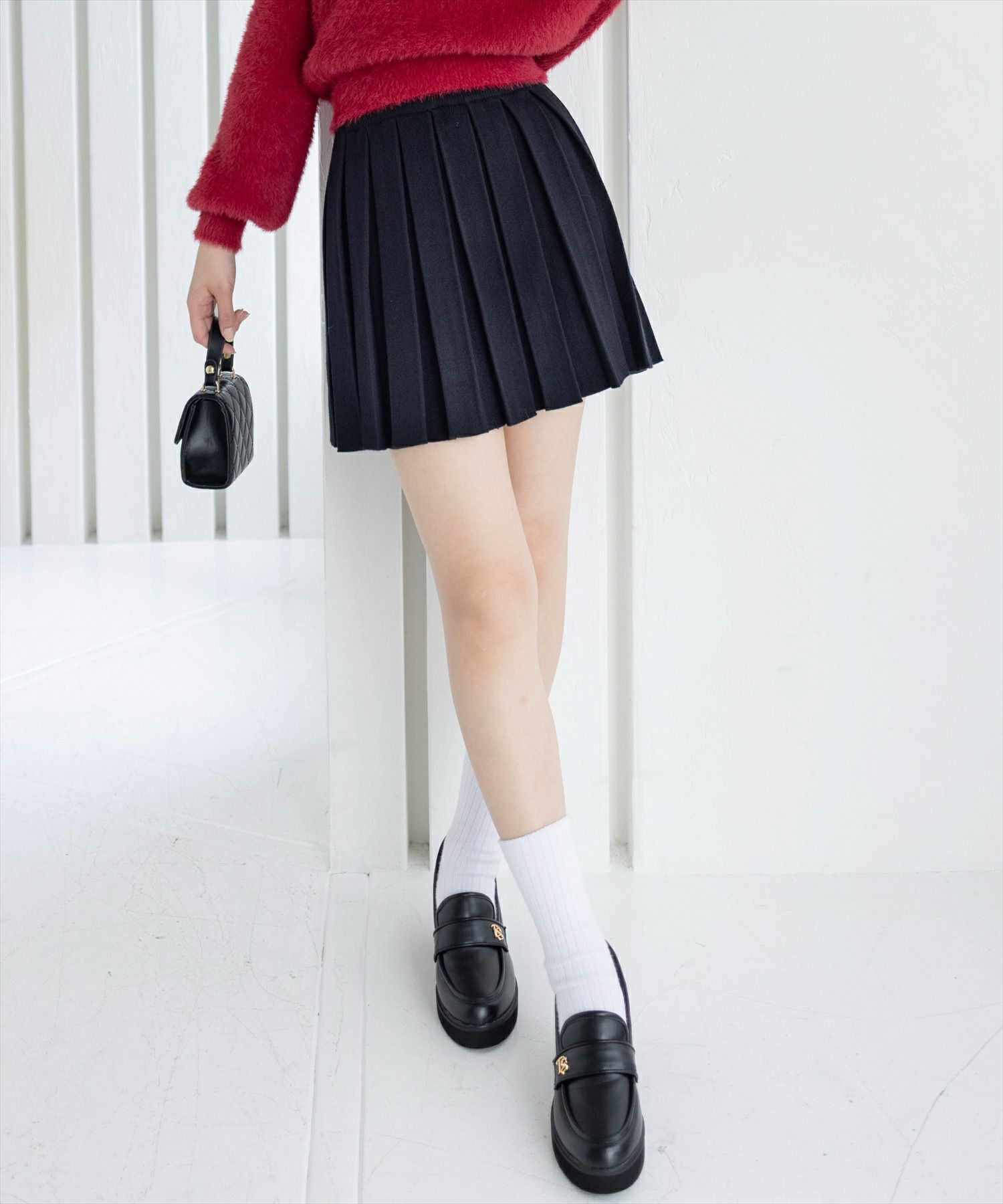 LIBRIO MENDONCA ミニニットプリーツスカート 美品 LIBRIO MENDONCA ミニニットプリーツスカート 美品