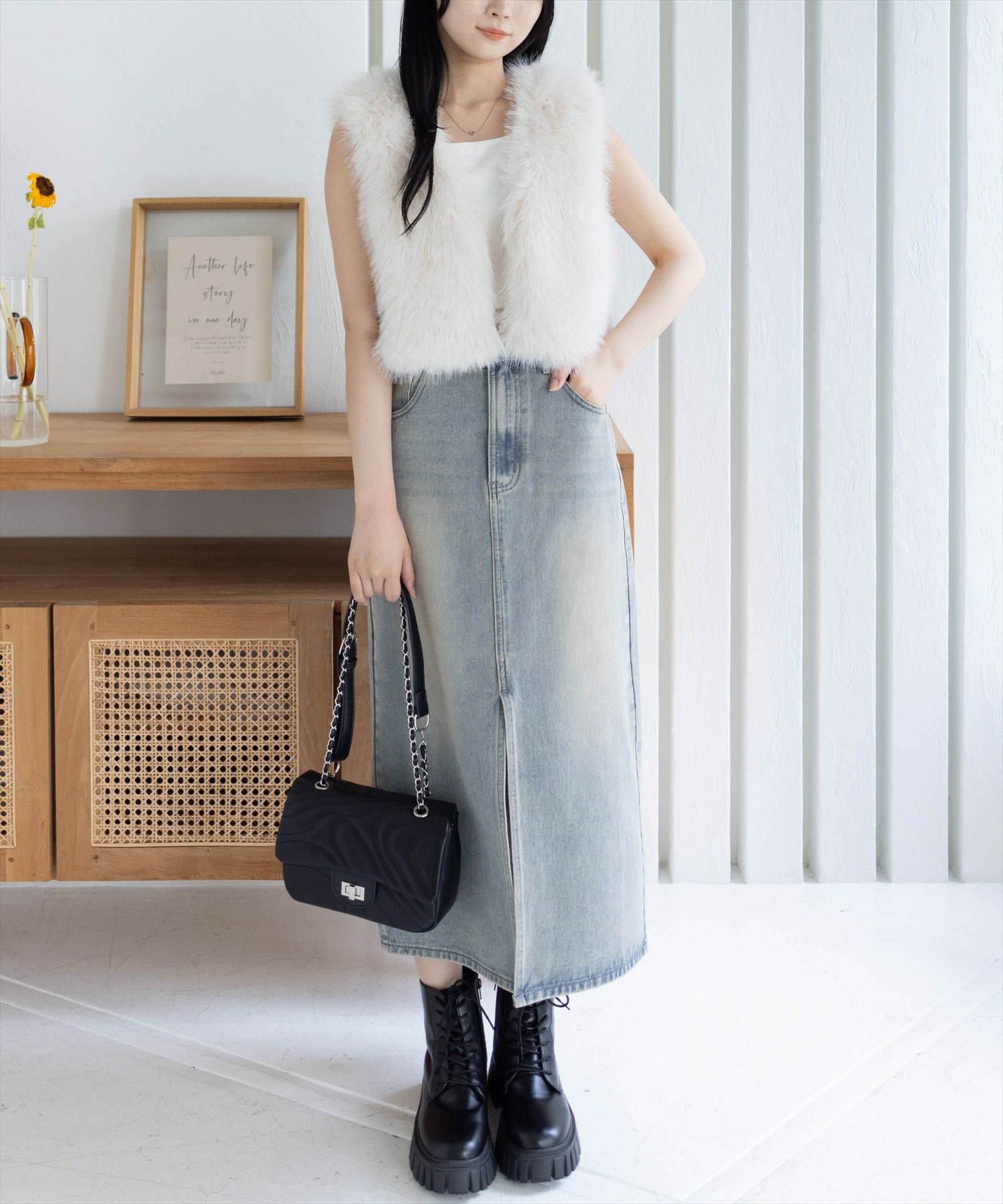 160cm/チャコールグレー着用