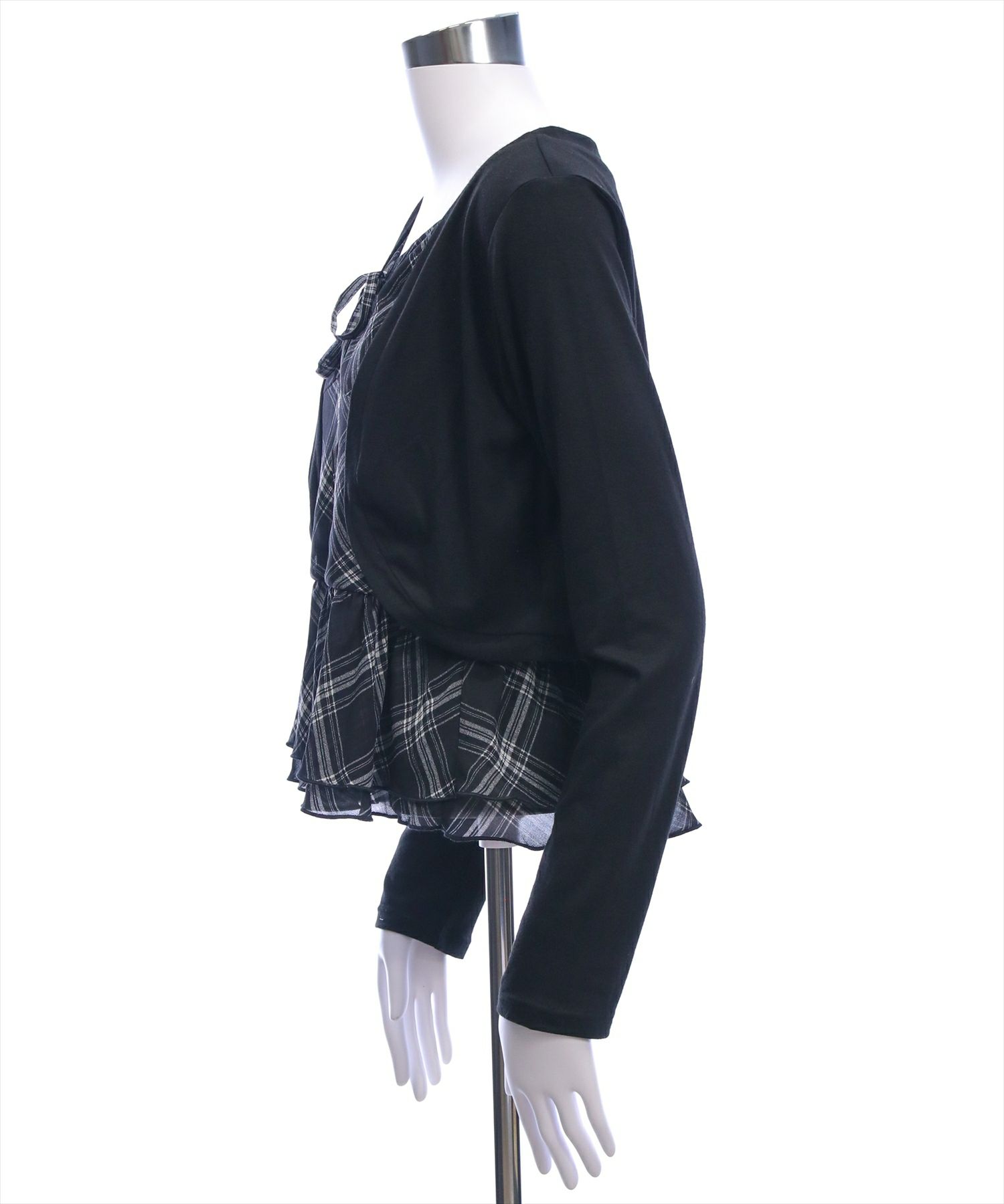 clear≪AW新作≫チェック柄ビスチェ＆カットボレロセット[CL9393