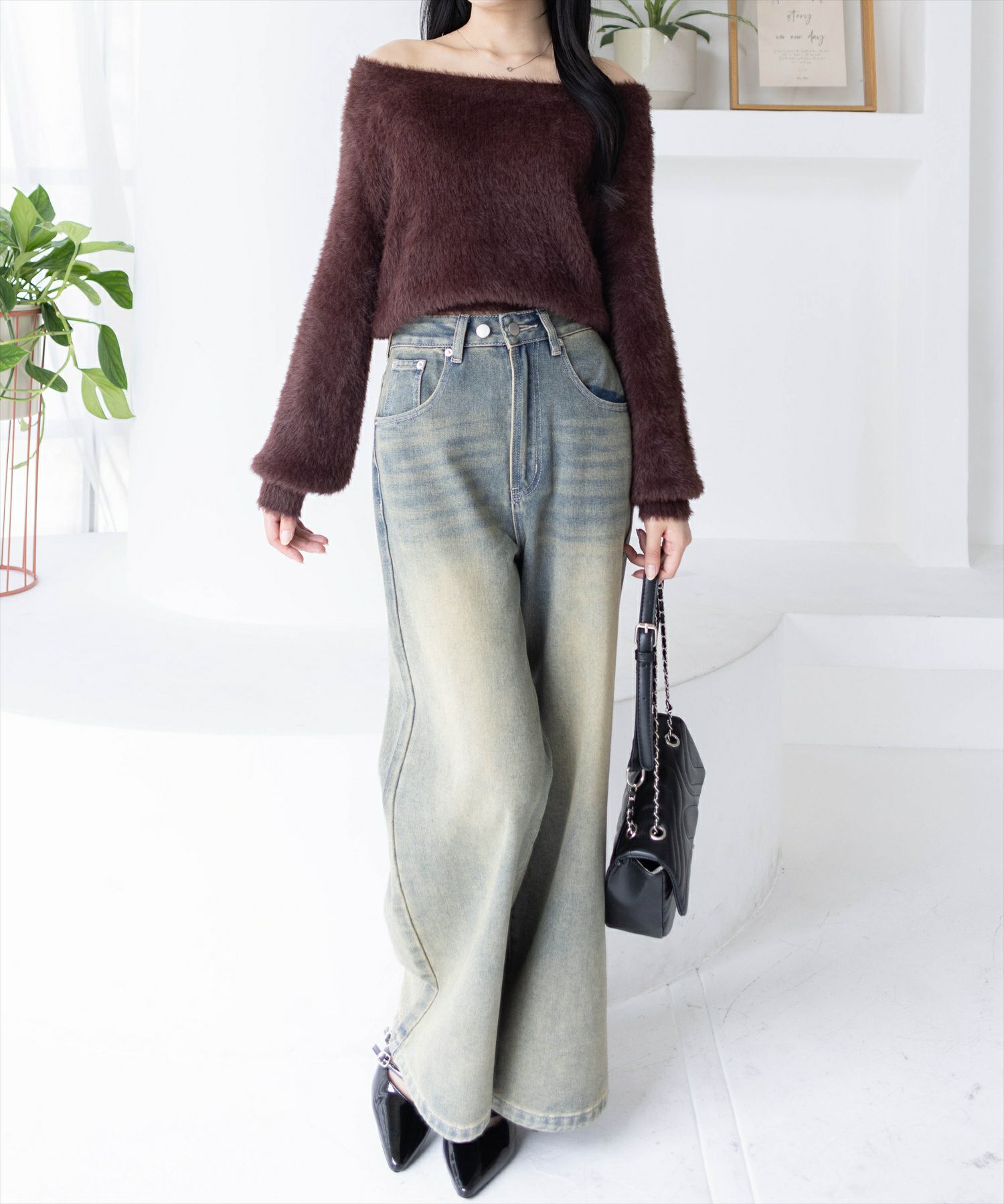 162cm/ブラウン