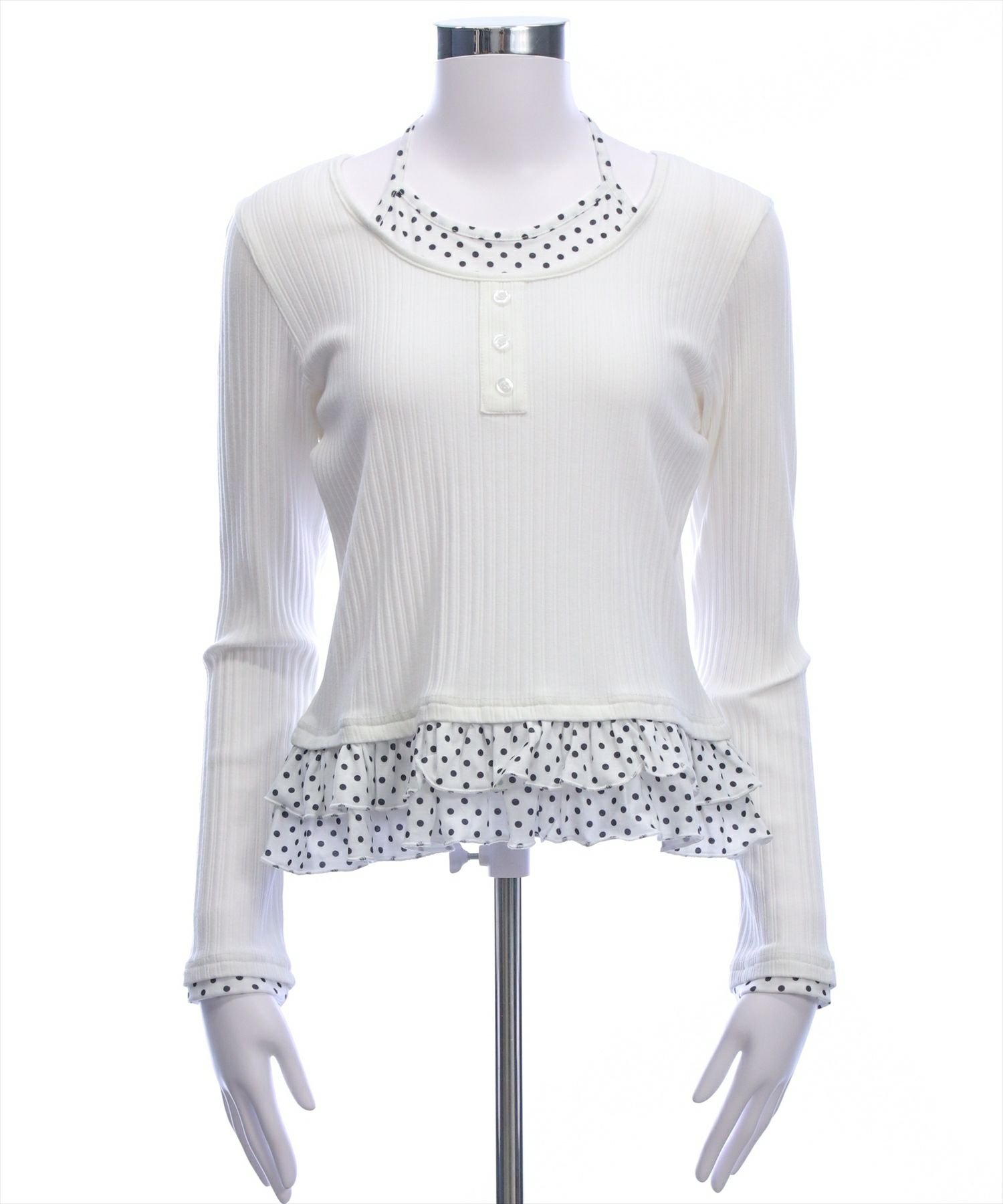 ホワイト×ドット