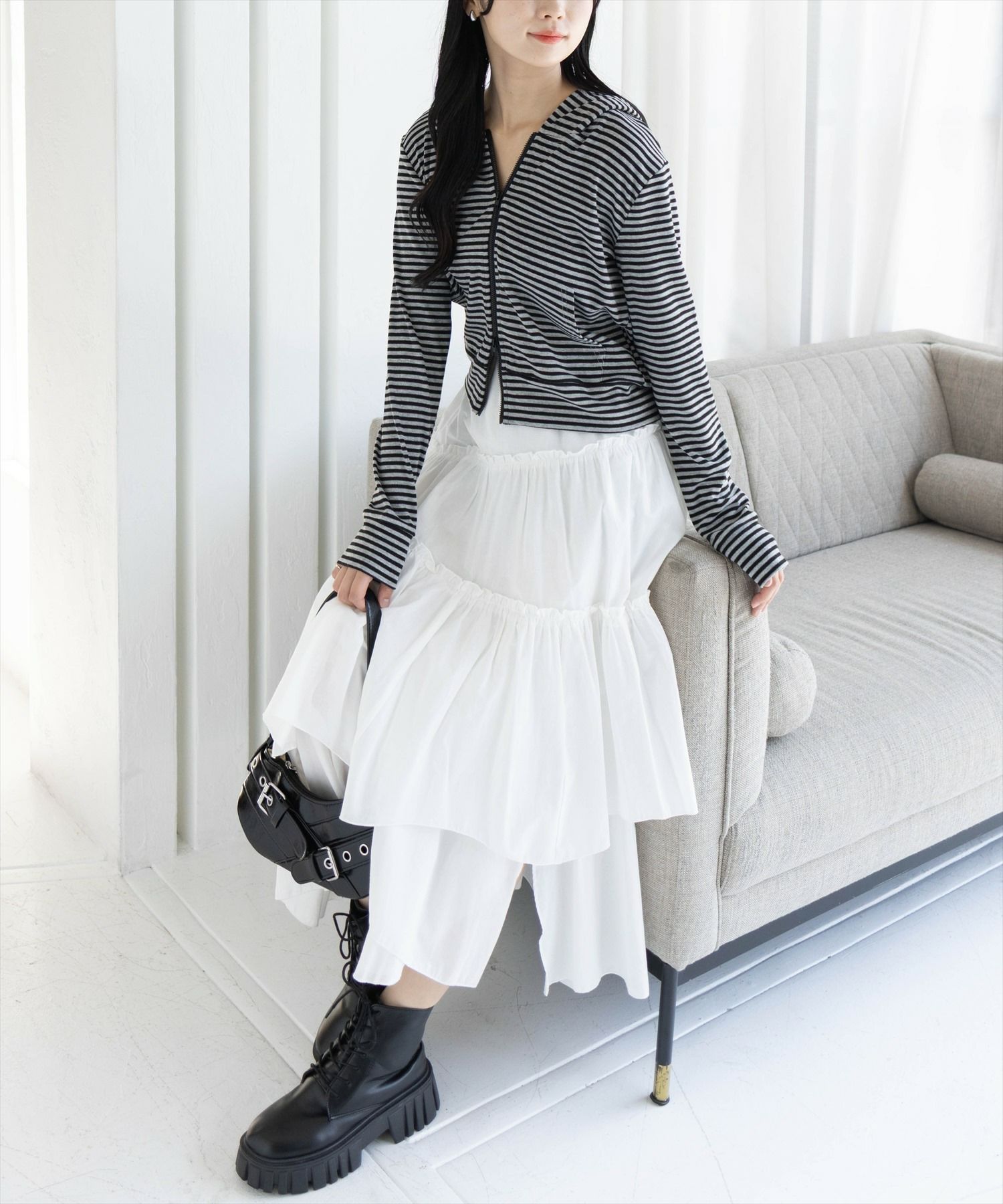 162㎝/グレー×ブラック