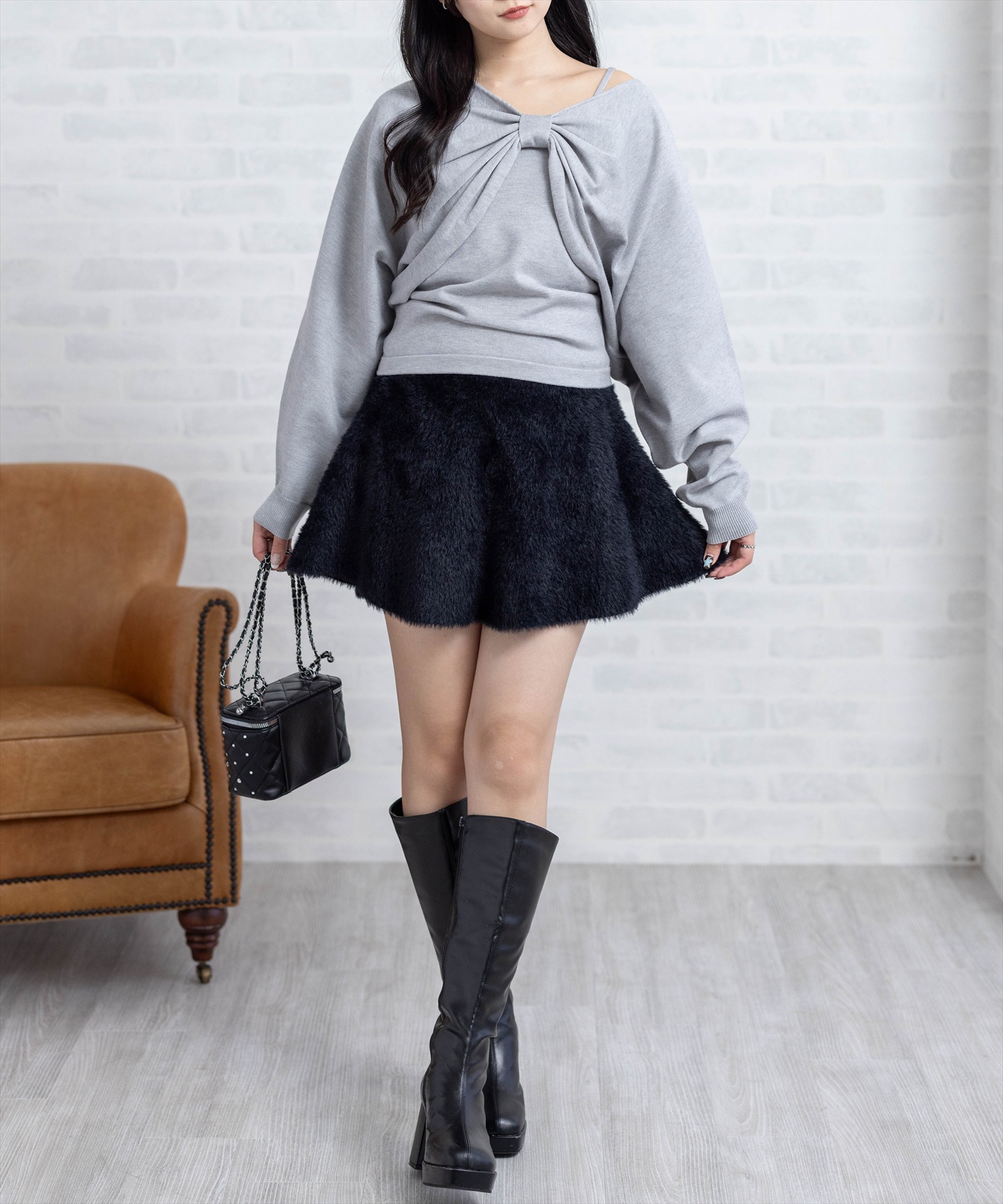 162cm/ブラウン