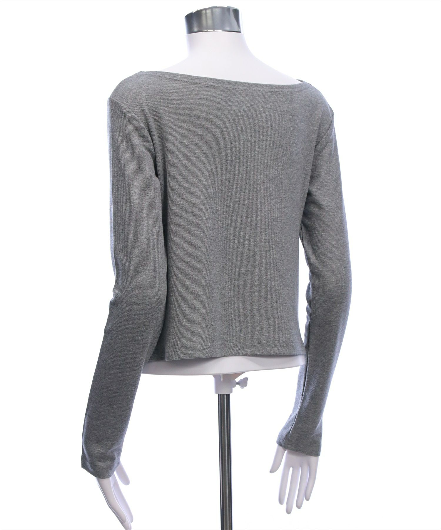 CLEAR BASIC ドレープデザイン長袖カットソートップス[CL9410