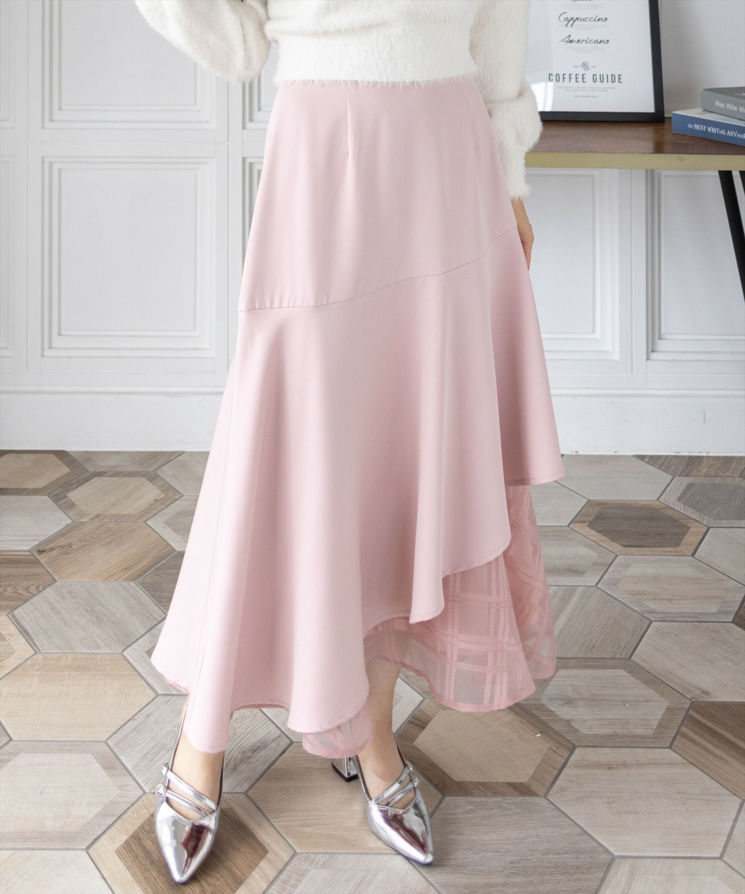 CLEAR BASIC≪新色追加≫シアーチェックドッキングアシンメトリー