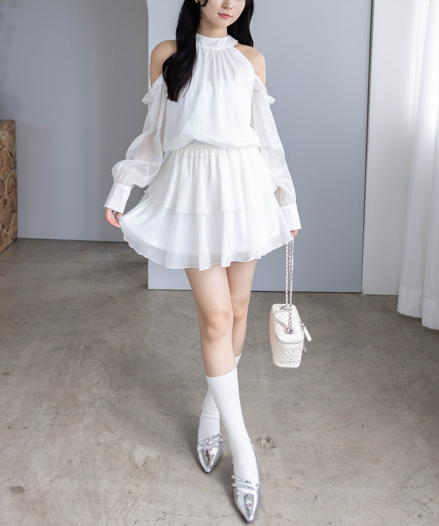 clear 2wayリボンアメスリ長袖ミニワンピース[CL9460] | レディース