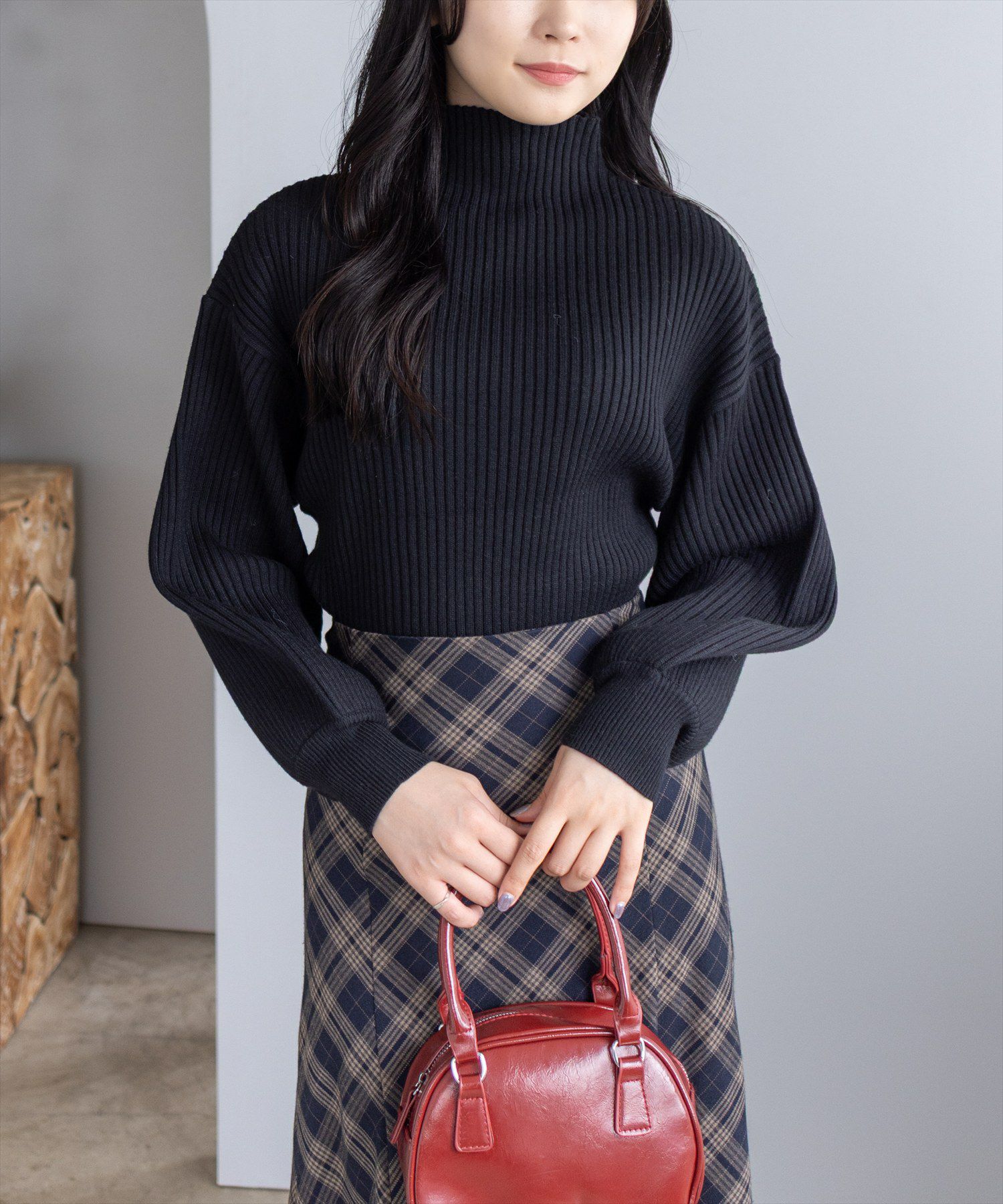 CLEAR BASIC≪新色追加≫ボトルネックゆるニットプルオーバー[CL9314