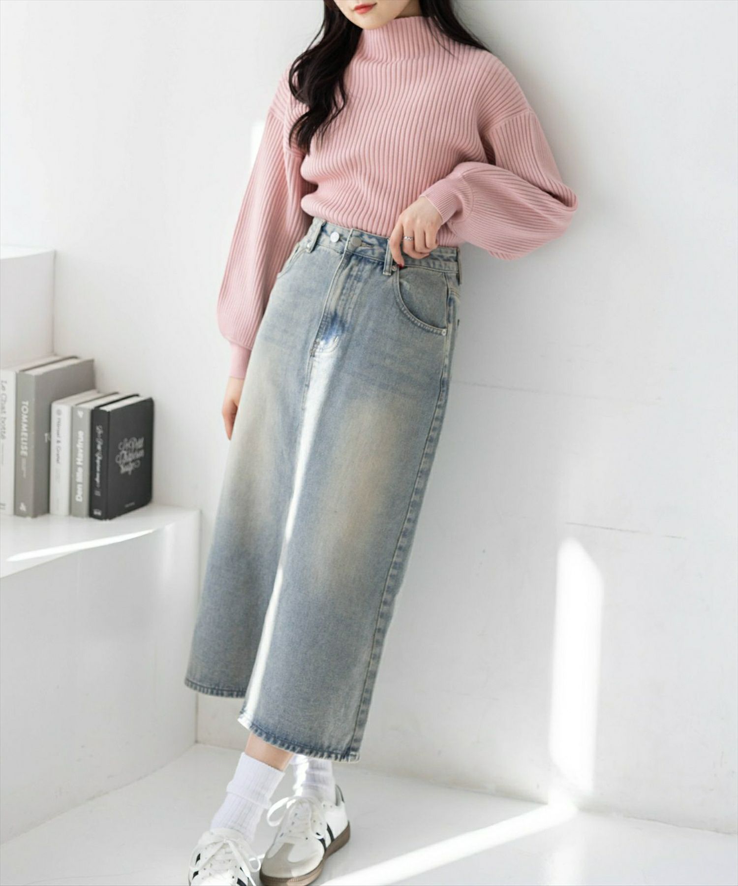 162cm/ピンクベージュ着用