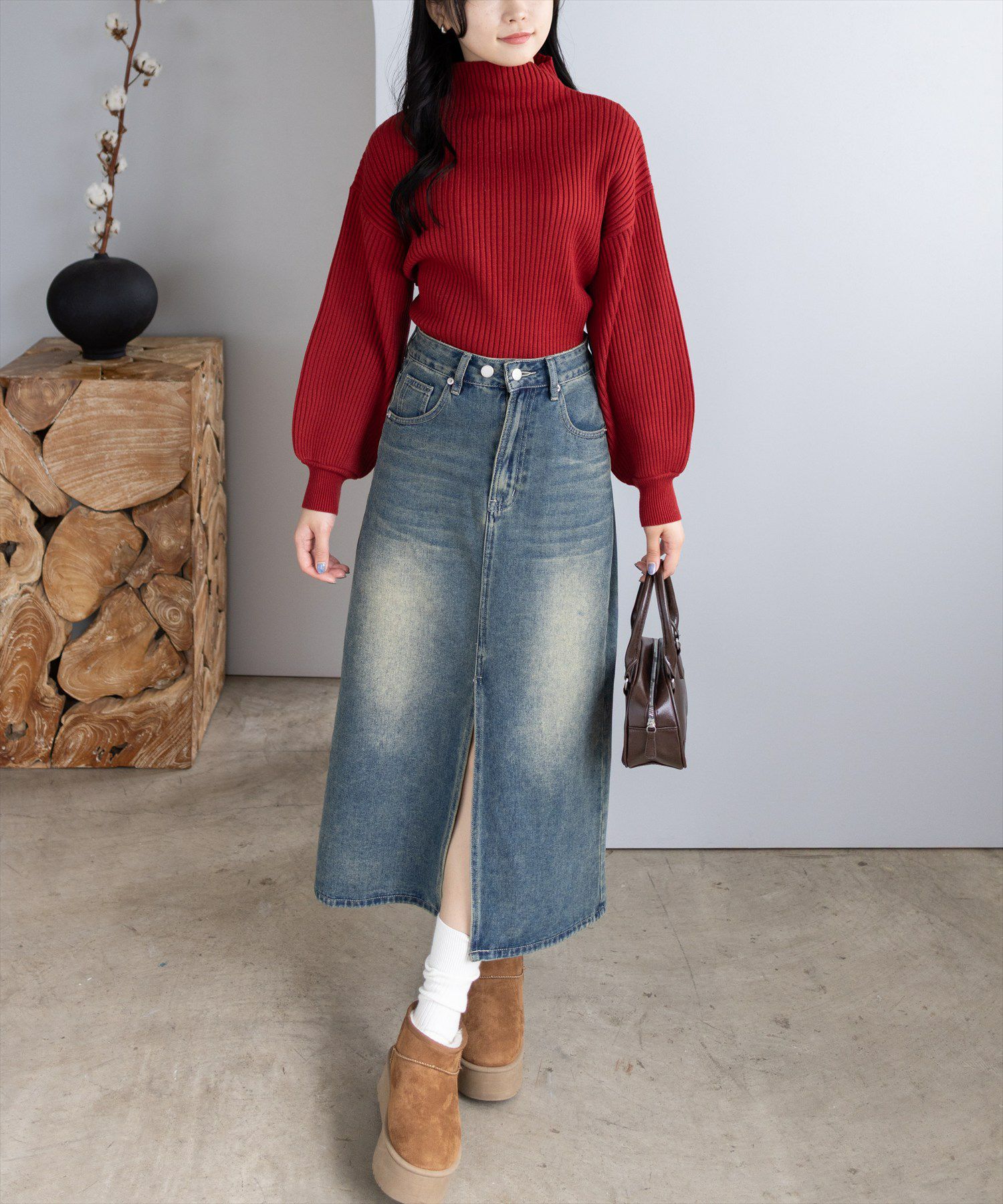 162cm/ボルドー着用