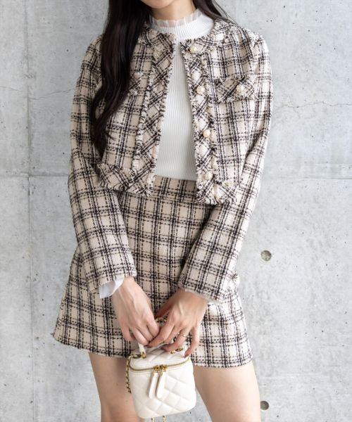 clear≪AW新作/再入荷≫ツイードジャケット(セット可)[CL9062