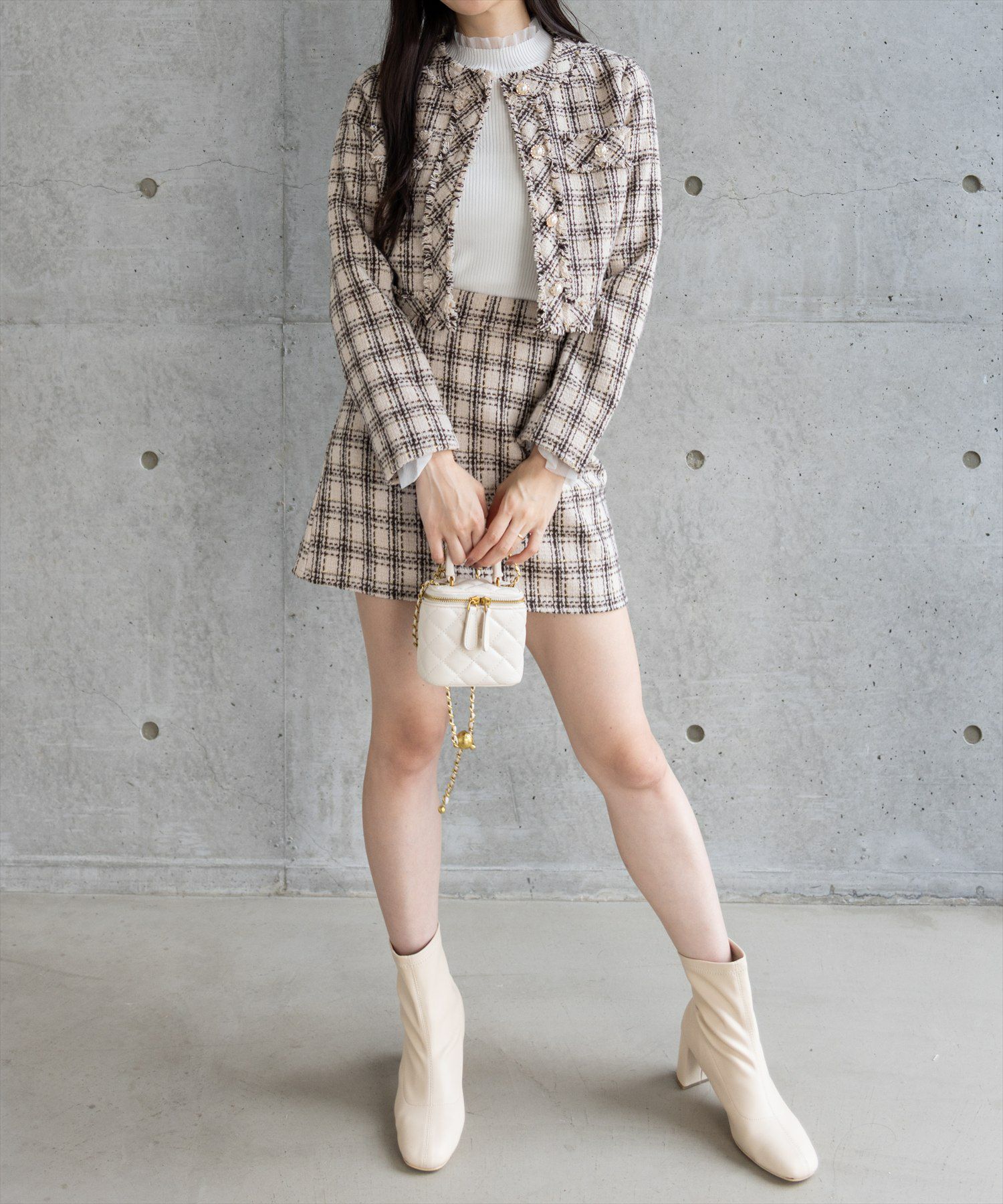 165cm/ベージュ着用