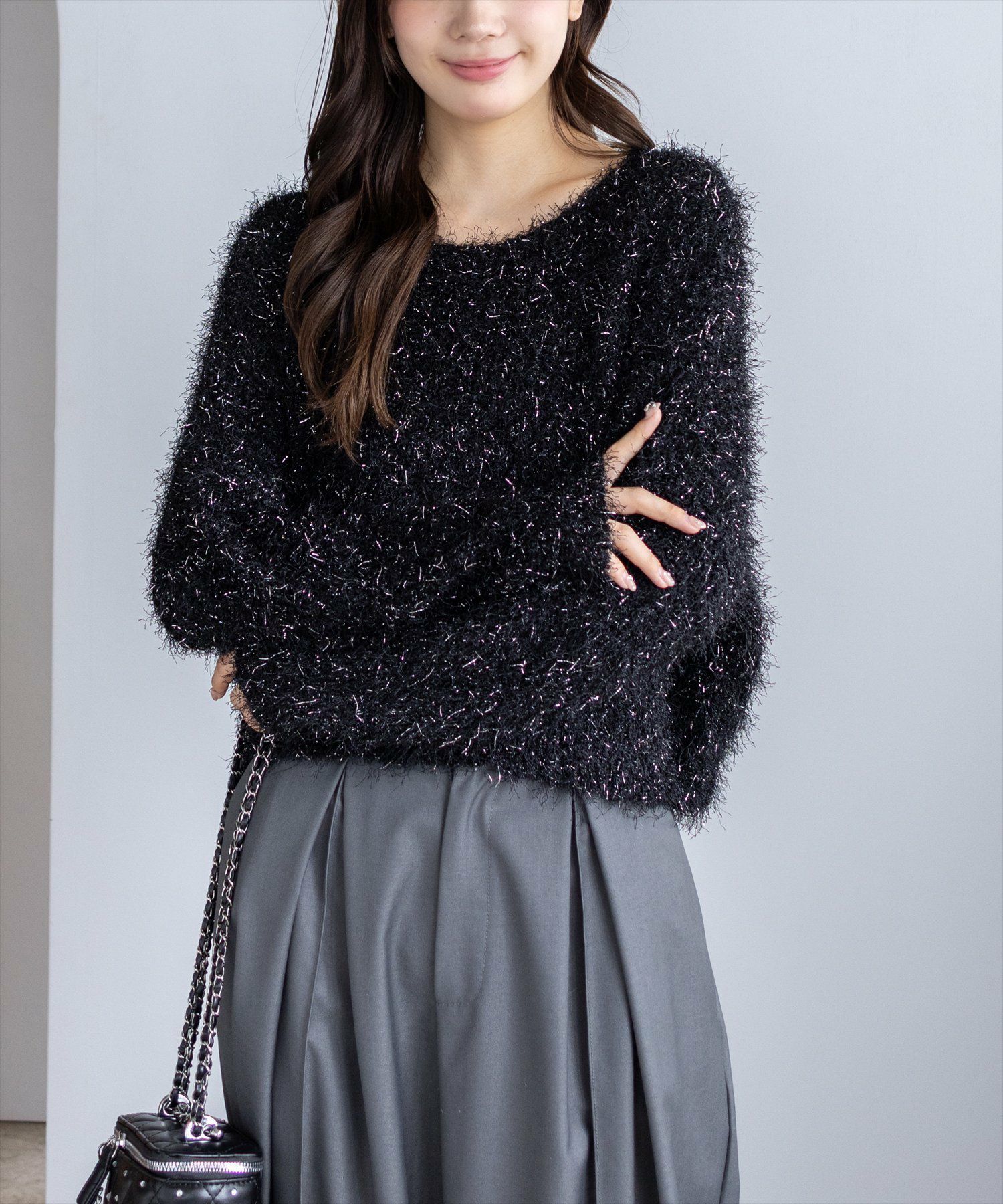 CLEAR BASIC ラメニットプルオーバー[CL9182] | レディース