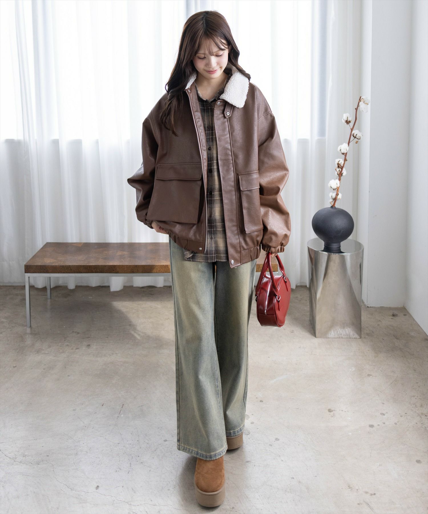 162cm/ライトブラウン