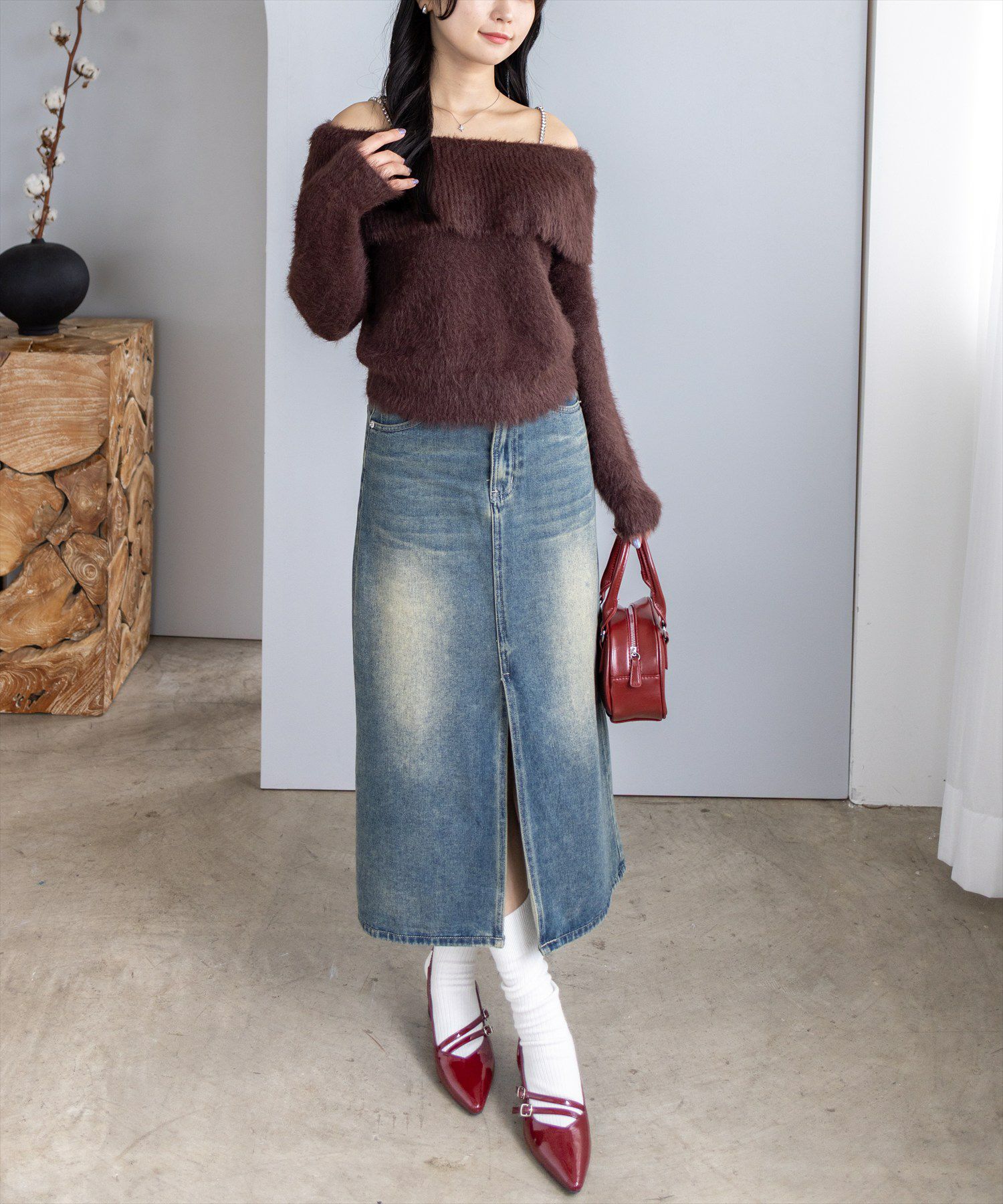 162cm/ブラウン