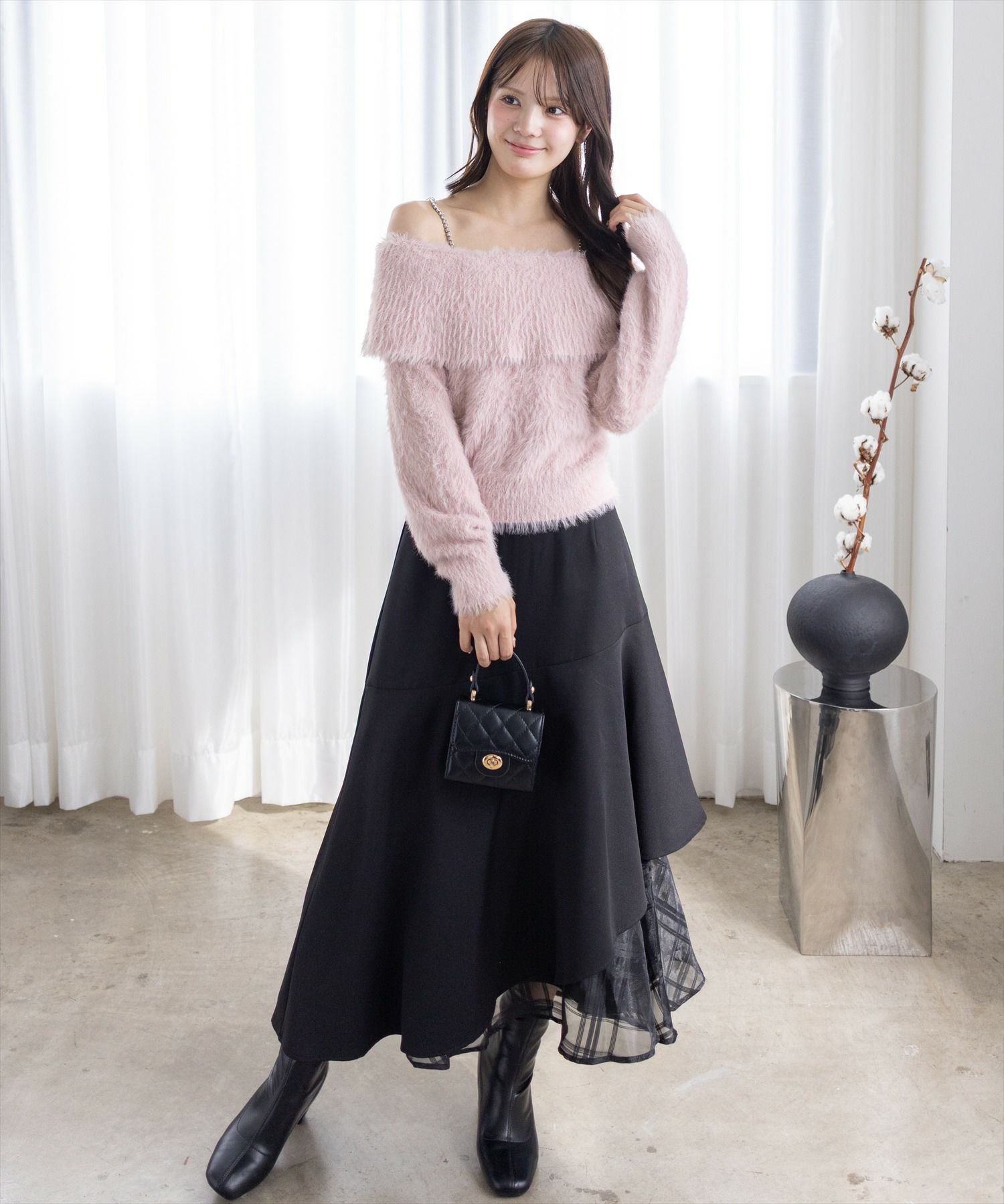 161cm/ピンクベージュ