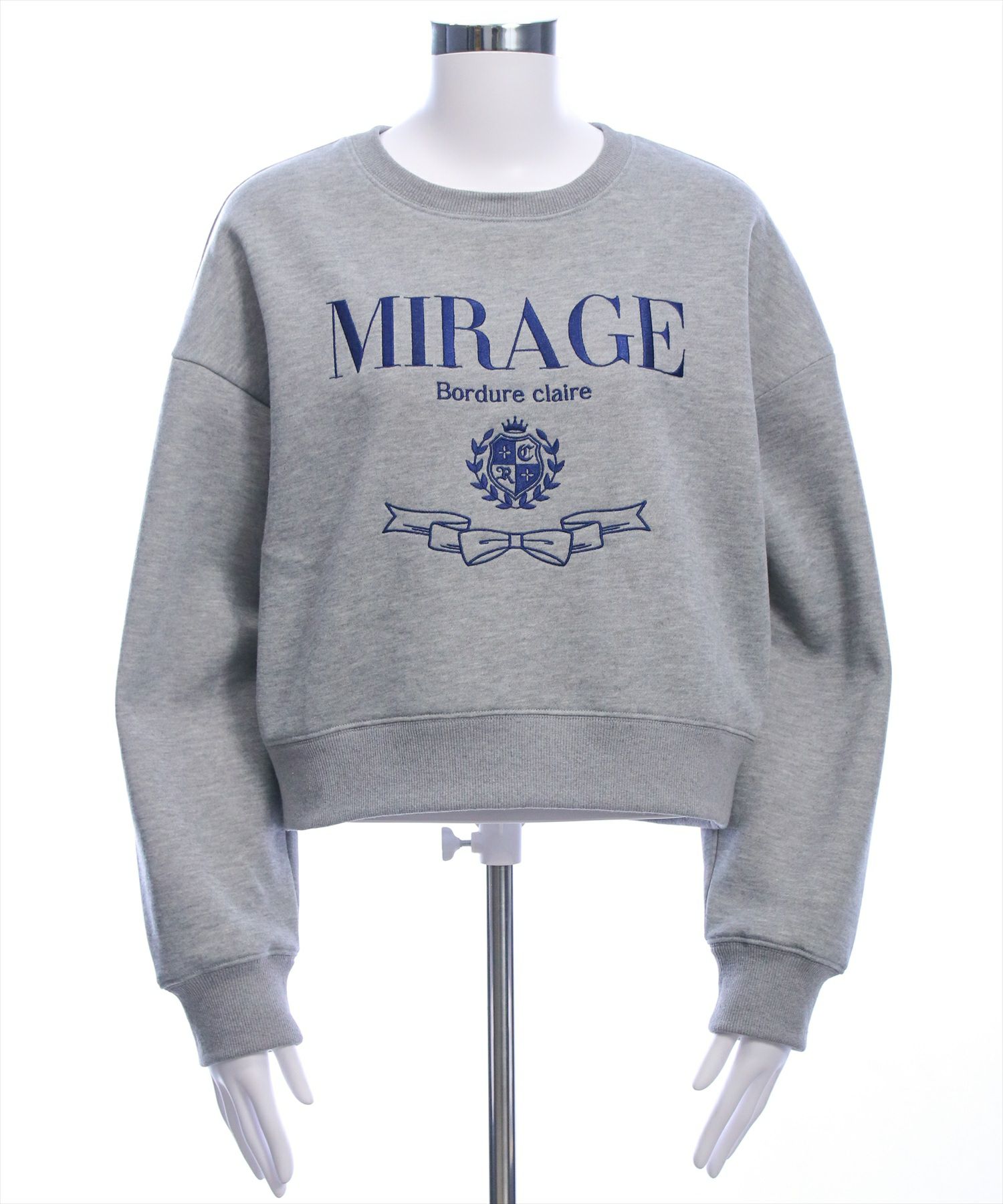 clear≪再入荷≫襟付き刺繍ロゴスウェット[CL9356] | レディース