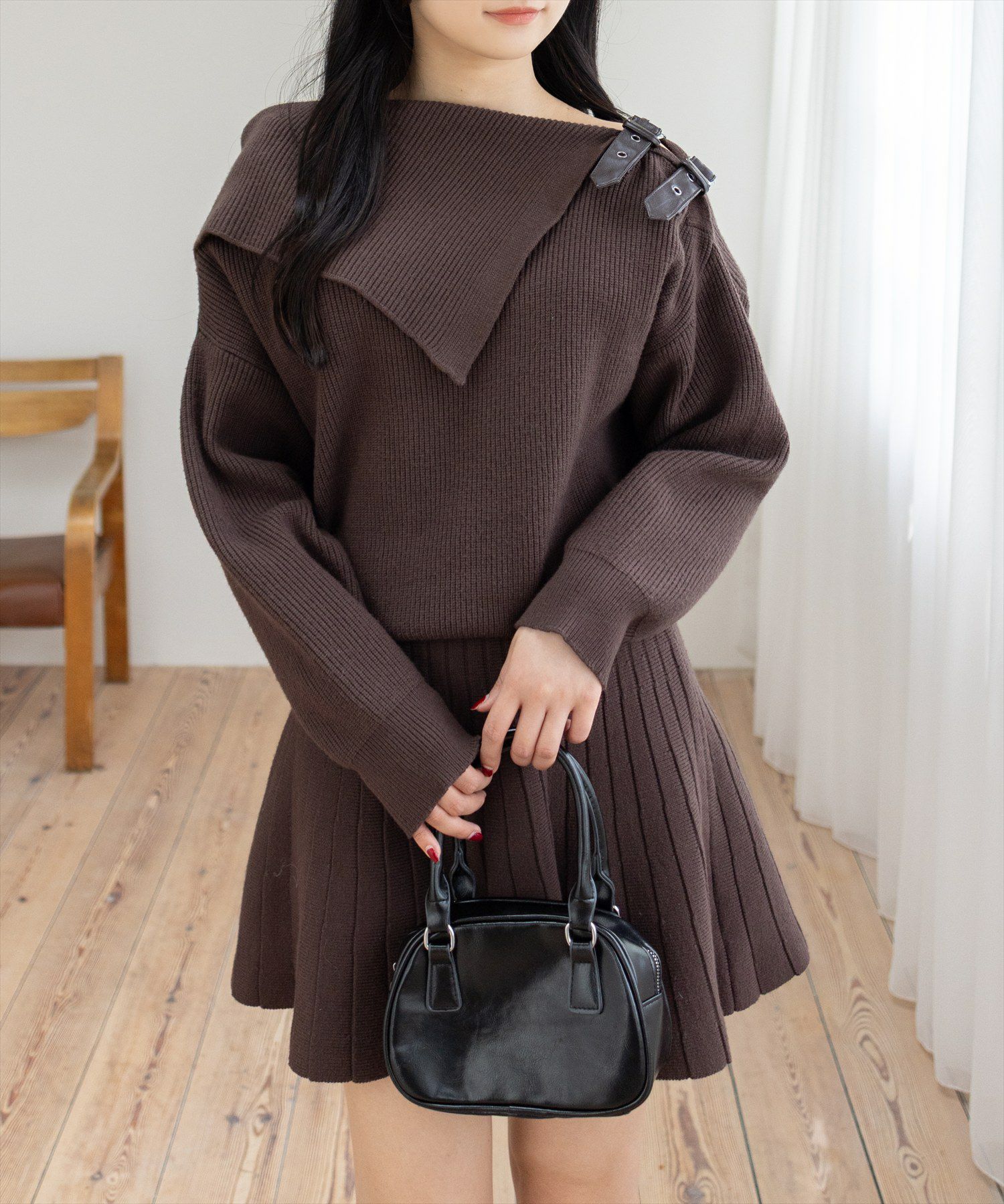 162cm/ブラウン着用