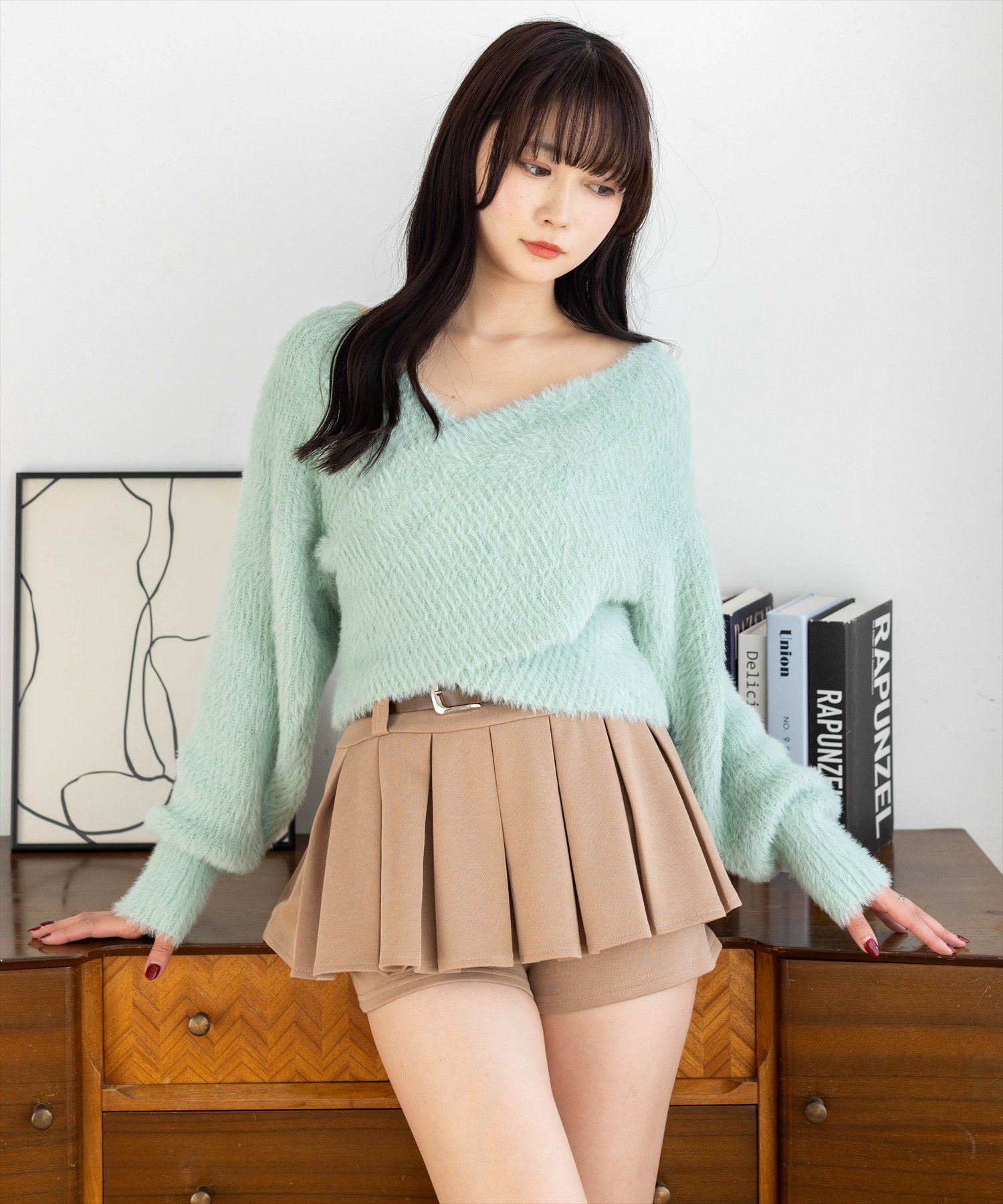 clear≪新色追加≫クロスフェザーニットトップス[CL9051] | レディース