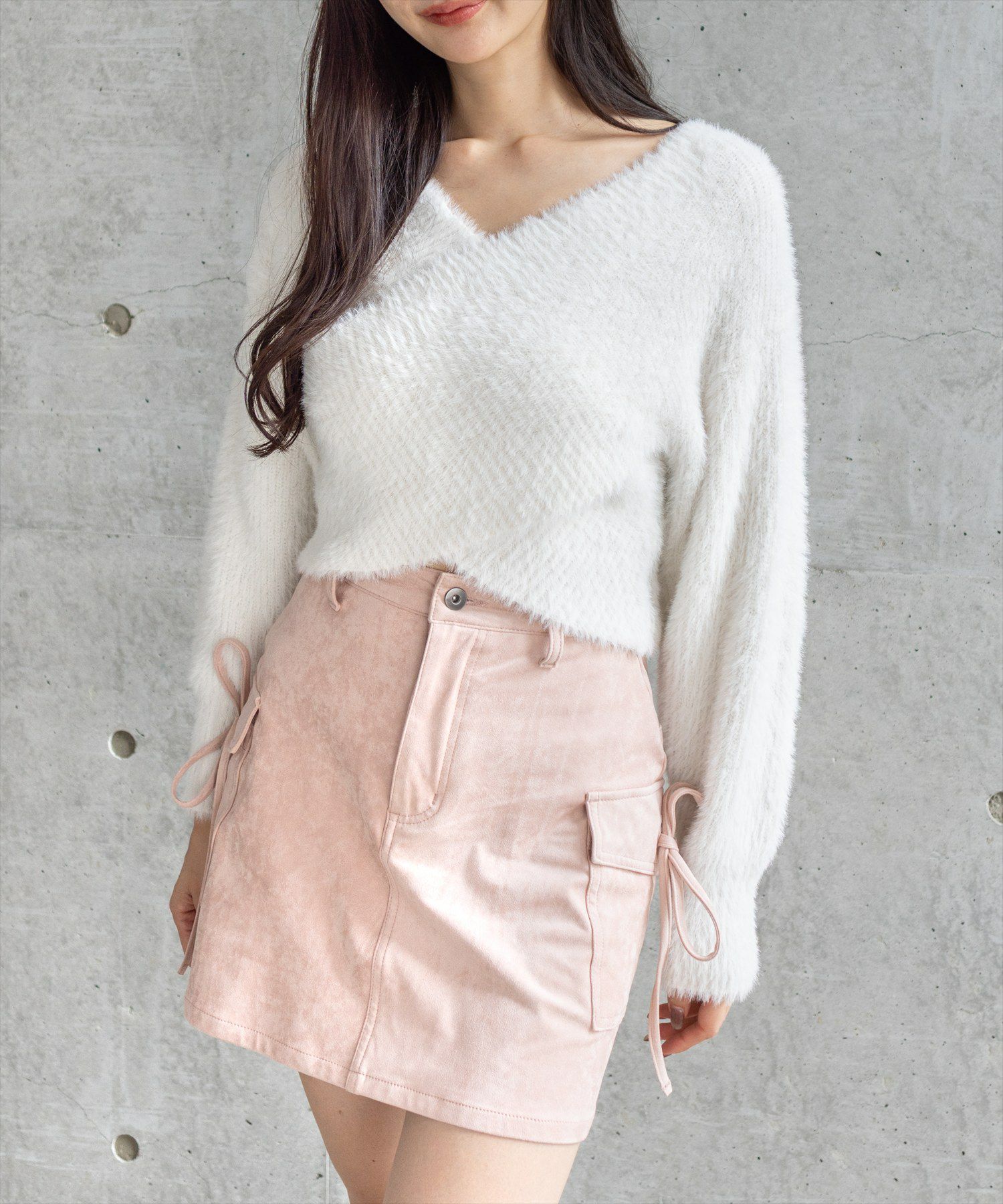 clear≪新色追加≫クロスフェザーニットトップス[CL9051] | レディース