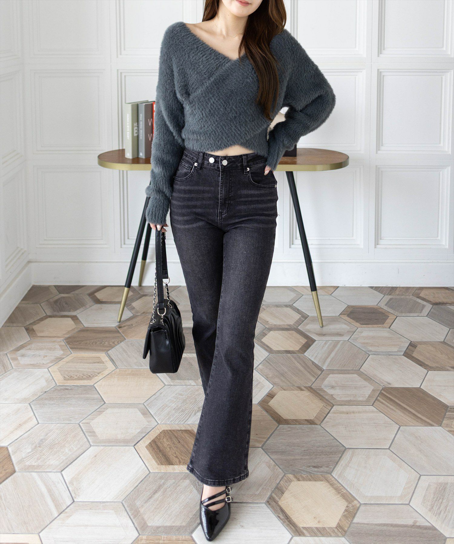 161cm/チャコールグレー