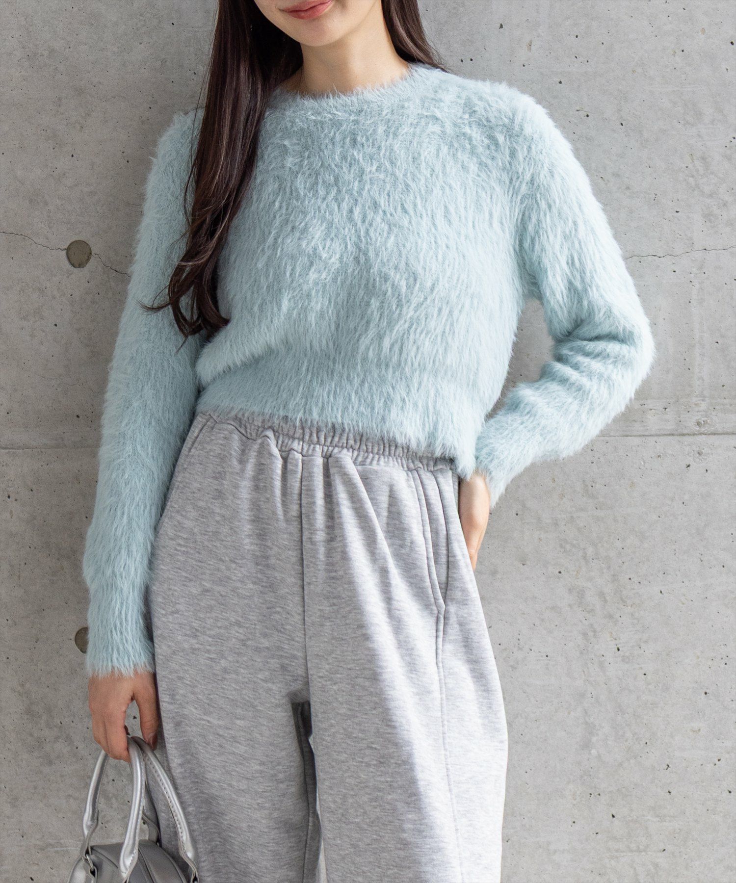 【ちゃみ】CLANE ニットトップス　グレー 新品未使用 CLANE - ビッグケーブル オーバーニット トップス - BIG CABLE OVER