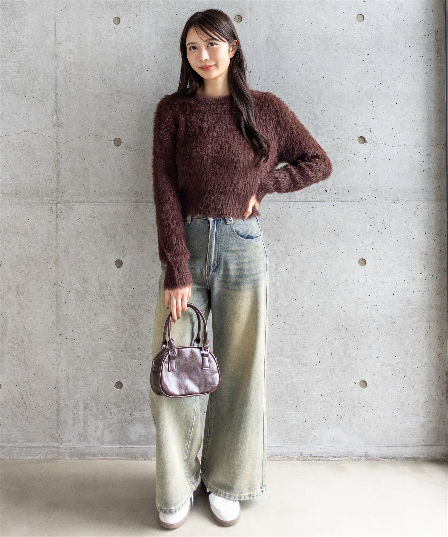 165cm/ブラウン
