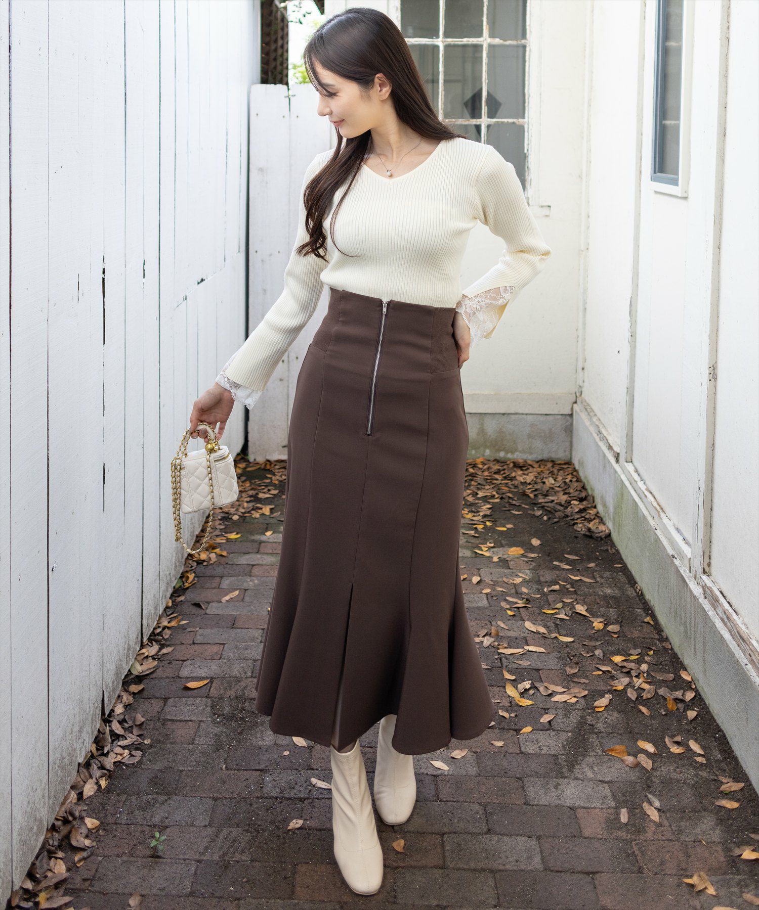 165cm/アイボリー