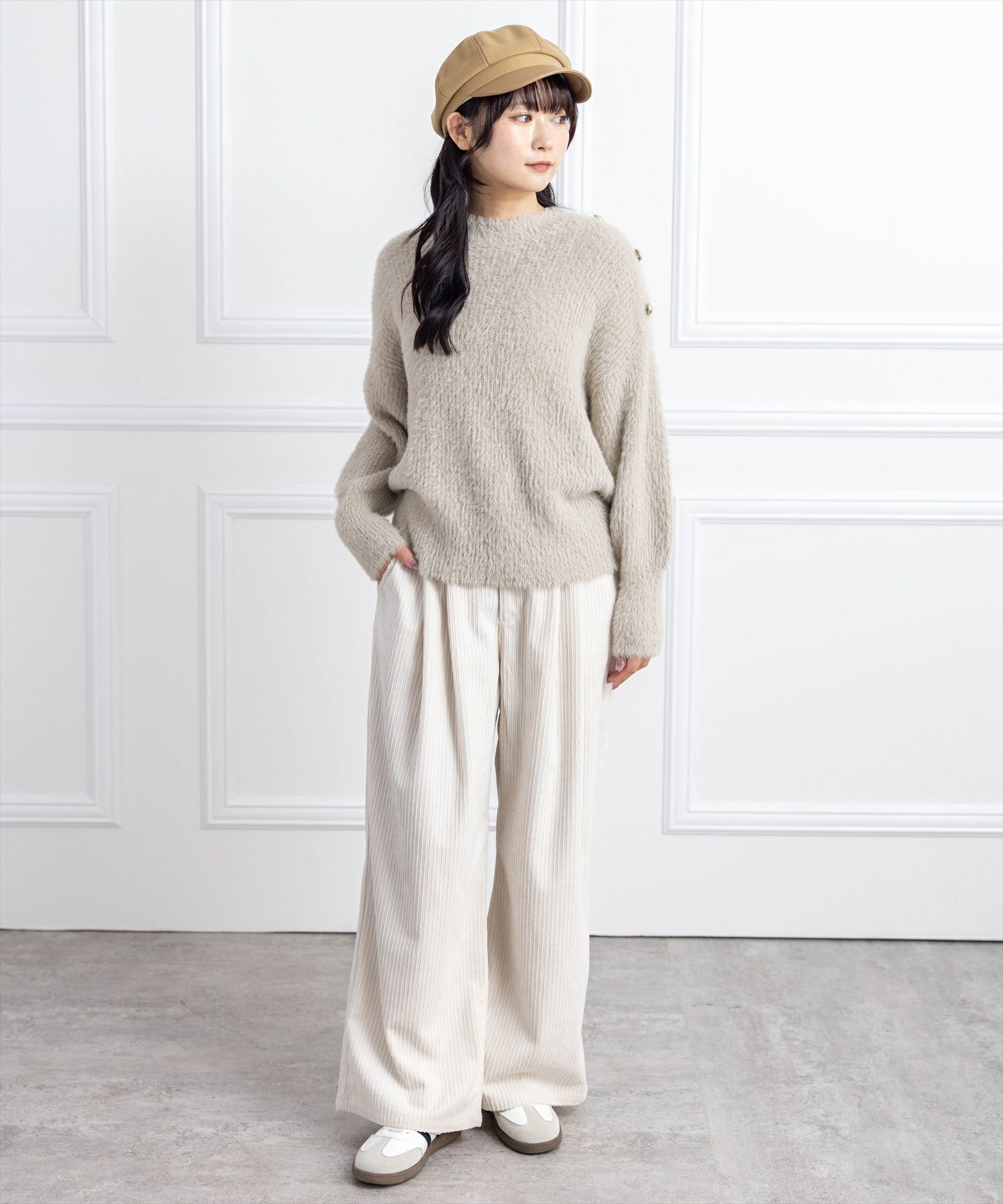 162cm/グレージュ