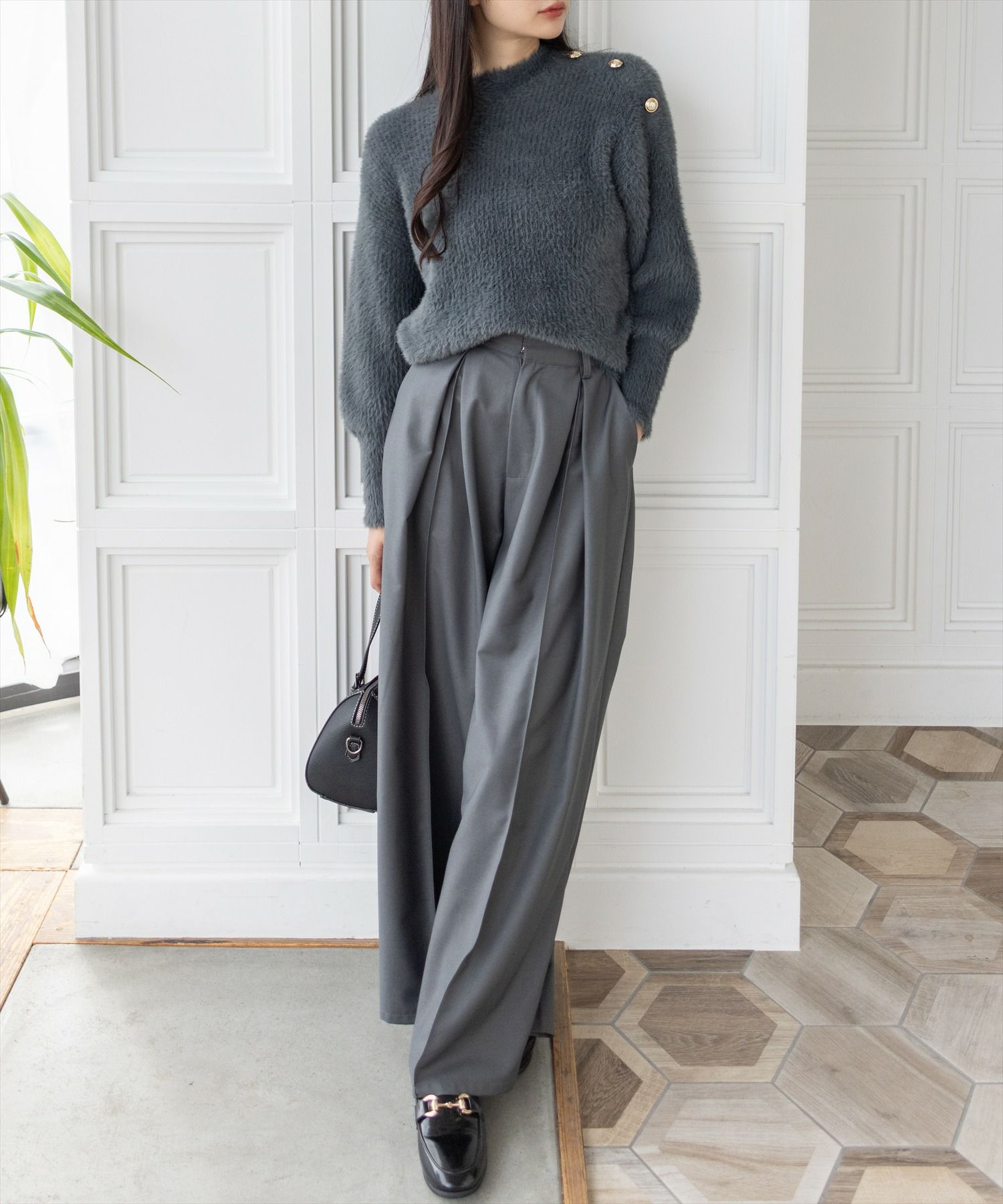 165cm/チャコールグレー