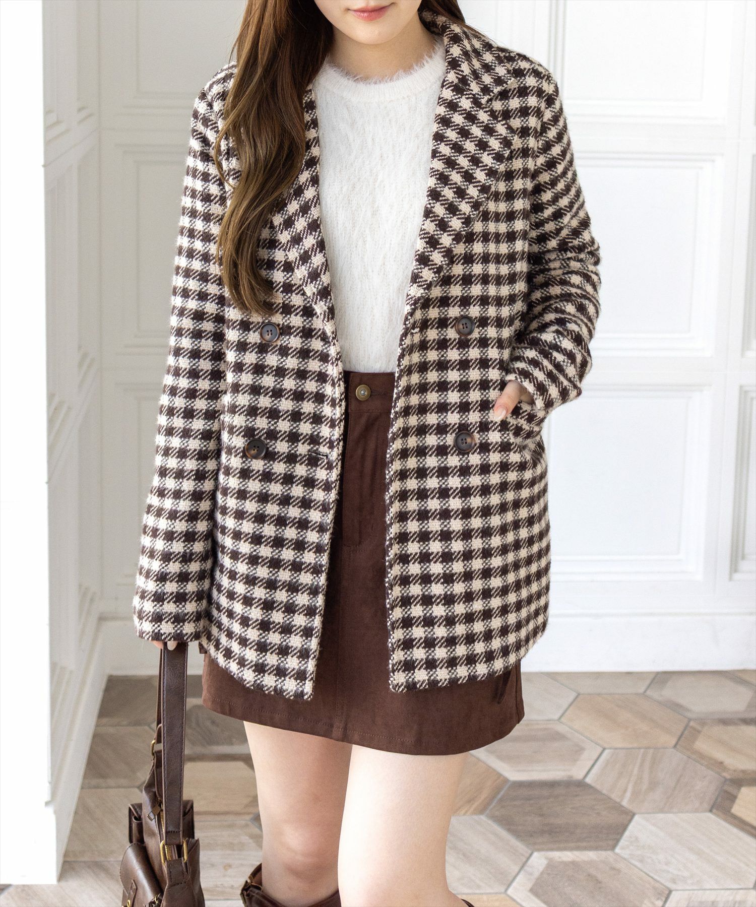 kapital フリンジブロックチェックジャケット KAPITAL]ハクソーブロック柄フリース ZIPブルゾン - TAKE FIVE