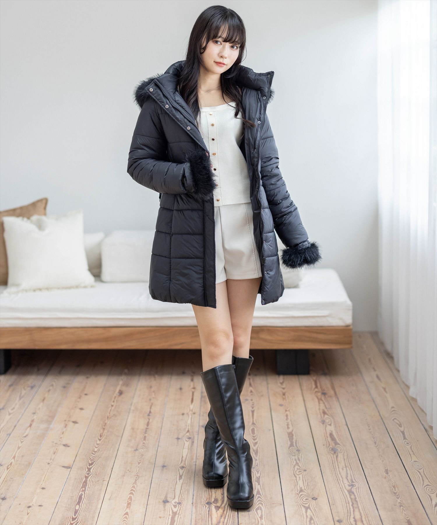 162cm/ブラック着用