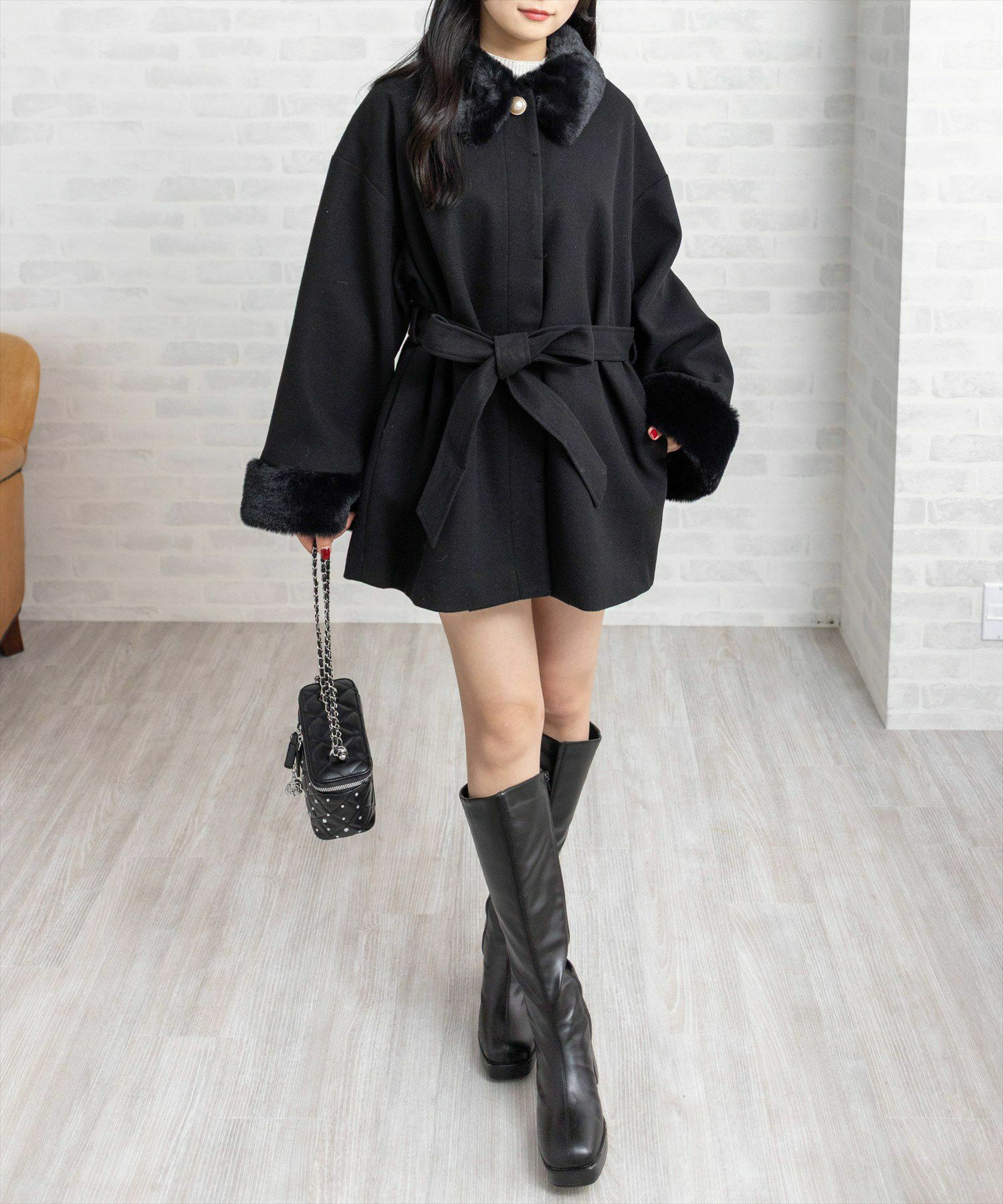 162cm/ブラック着用