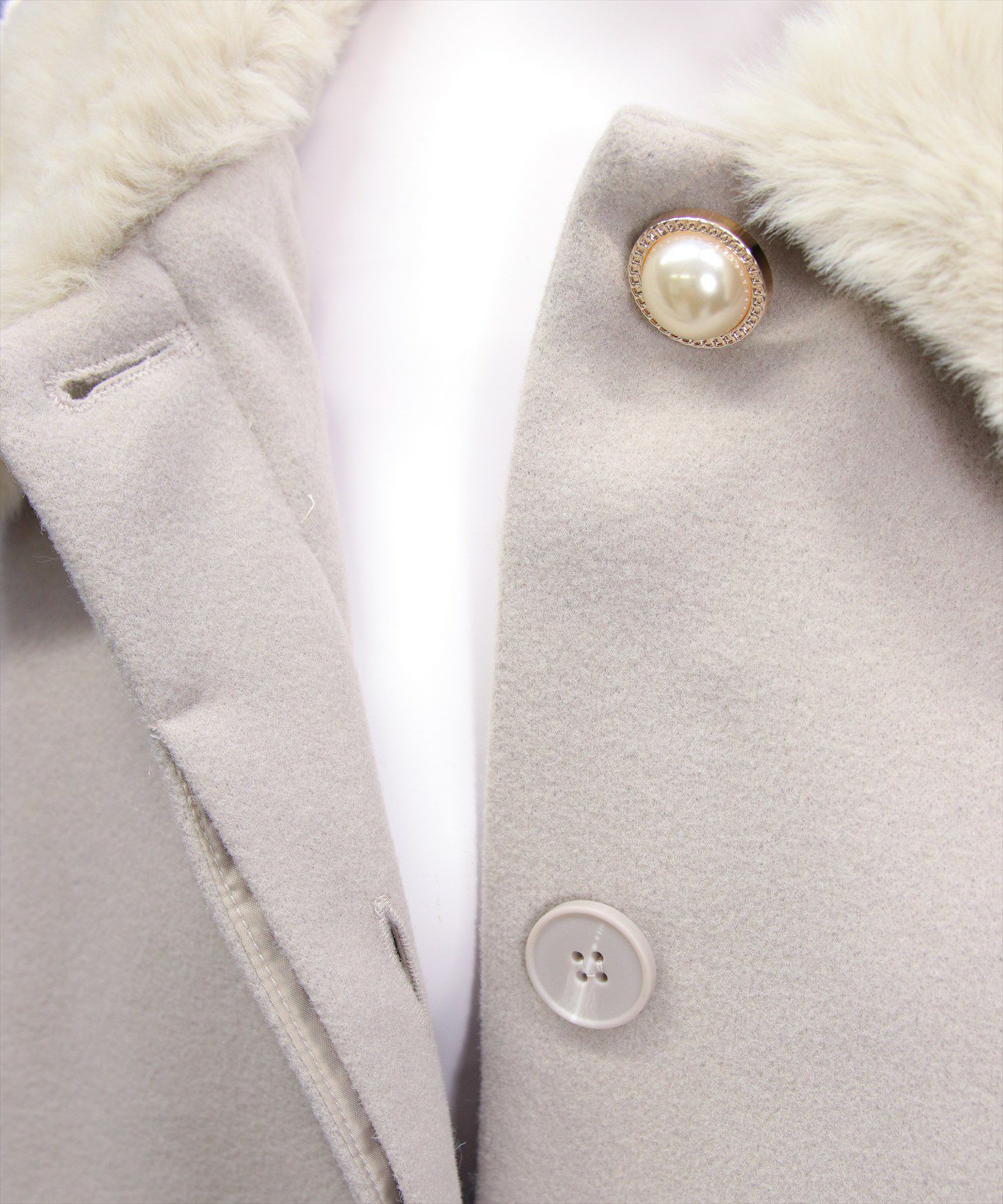 clear ベルト付きミドルファーコート[CL9082] | レディース