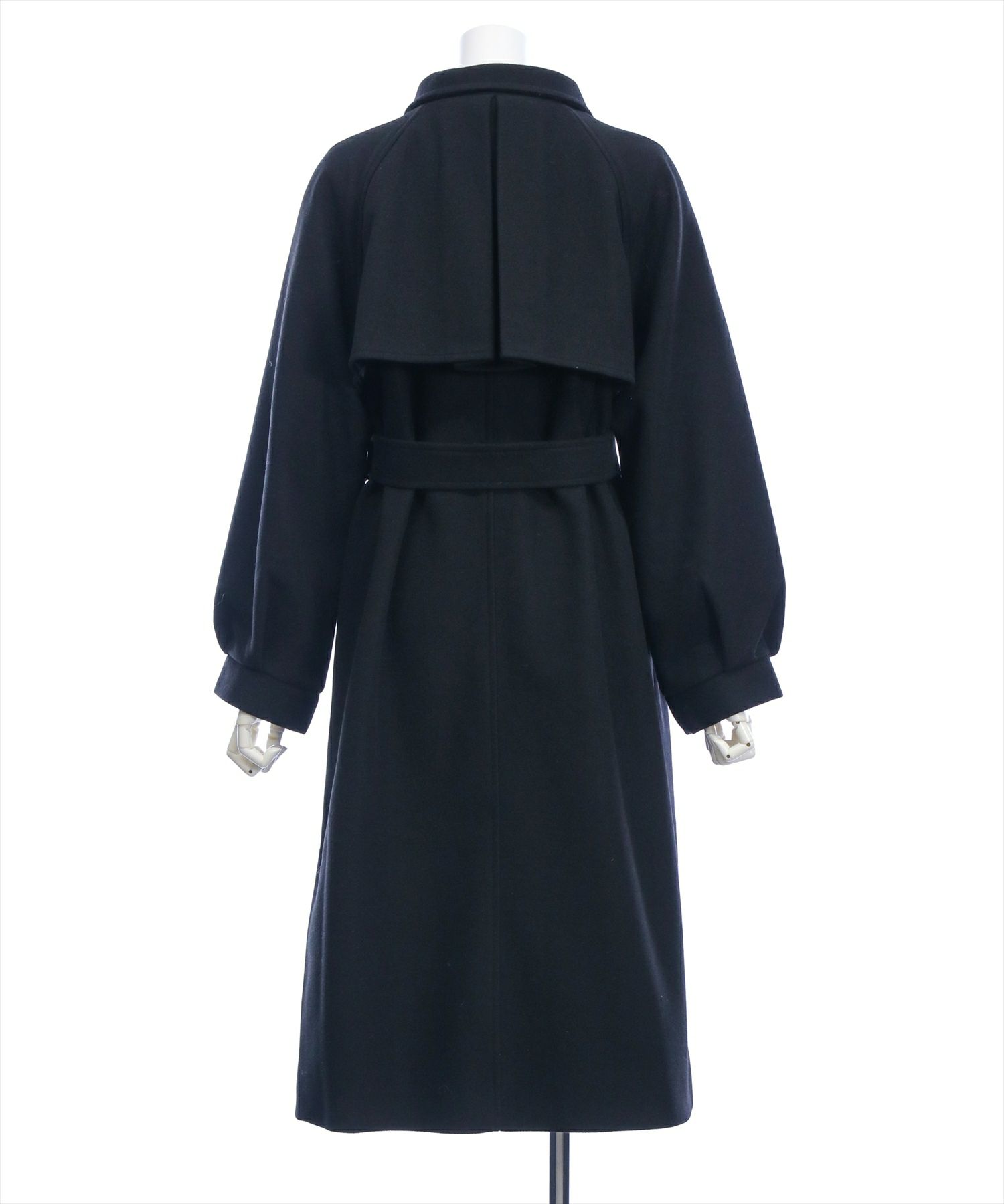 CLEAR BASIC≪AW新作≫フェイクウールスタンドカラーロングコート