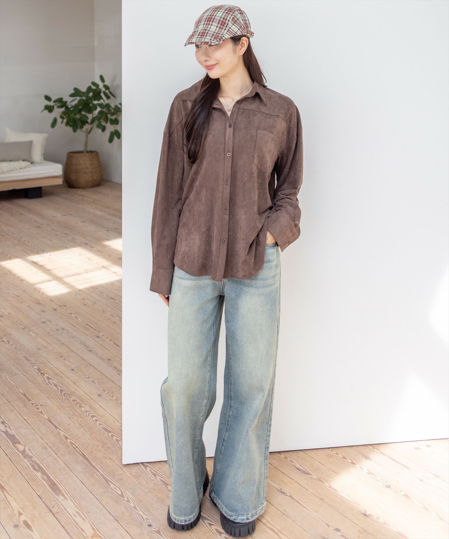 165cm/ブラウン