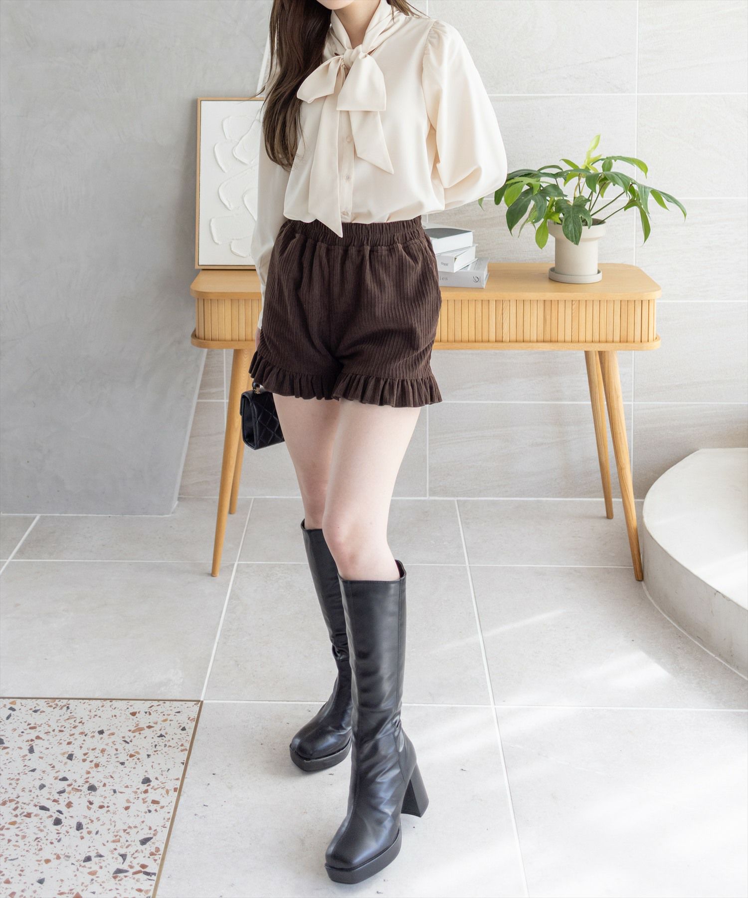 165cm/ブラウン