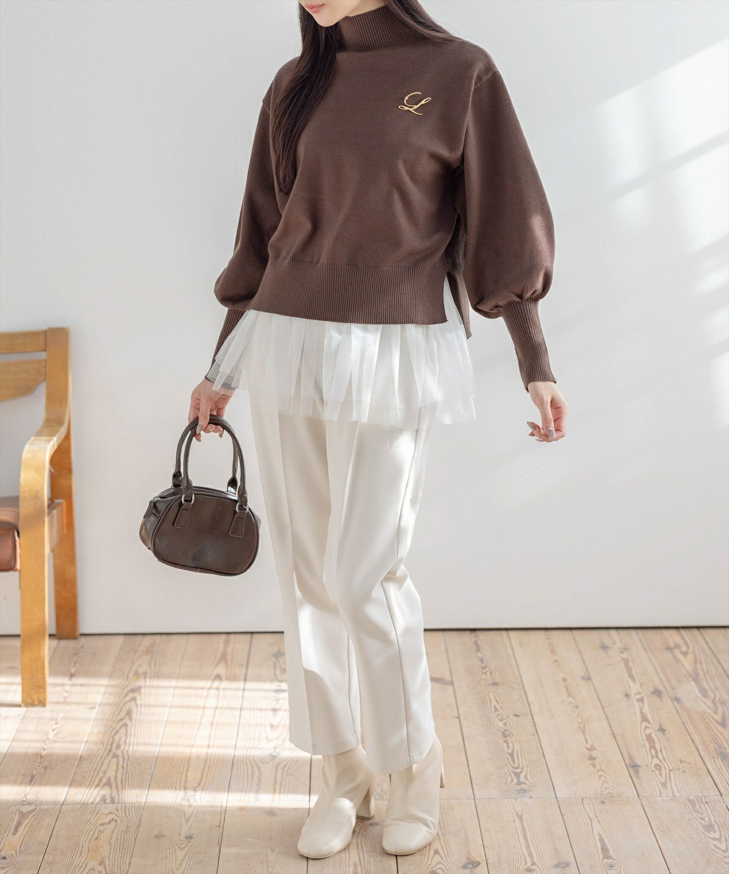 165cm/ブラウン着用