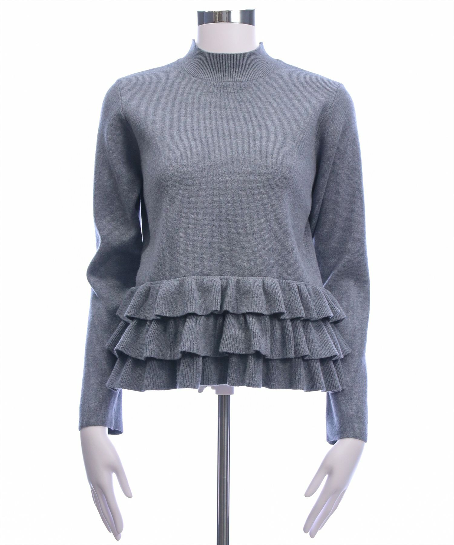 フリルニットトップス CLEAR BASIC≪AW新作/再入荷≫裾フリルニットトップス[CL9495