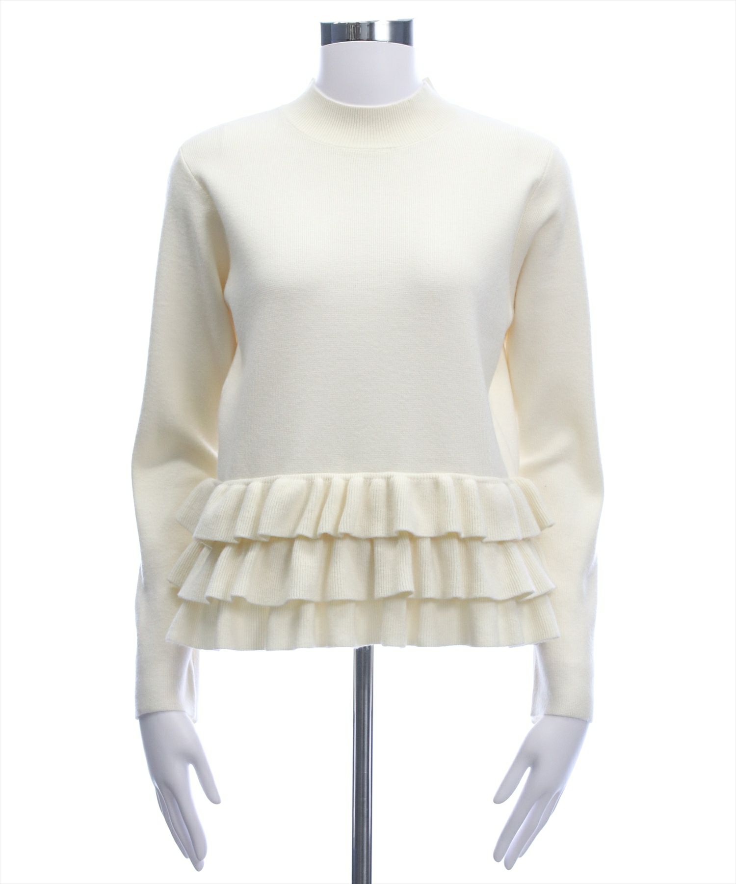 CLEAR BASIC≪AW新作/再入荷≫裾フリルニットトップス[CL9495