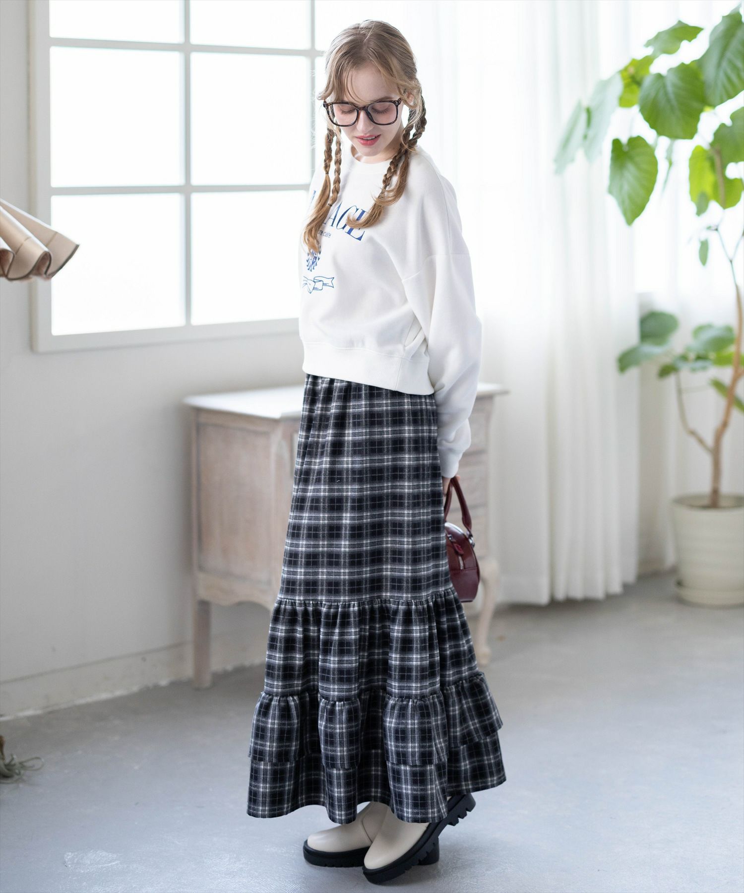 45rpm ロングスカート　チェック 68610584b_b_07_500.jpg