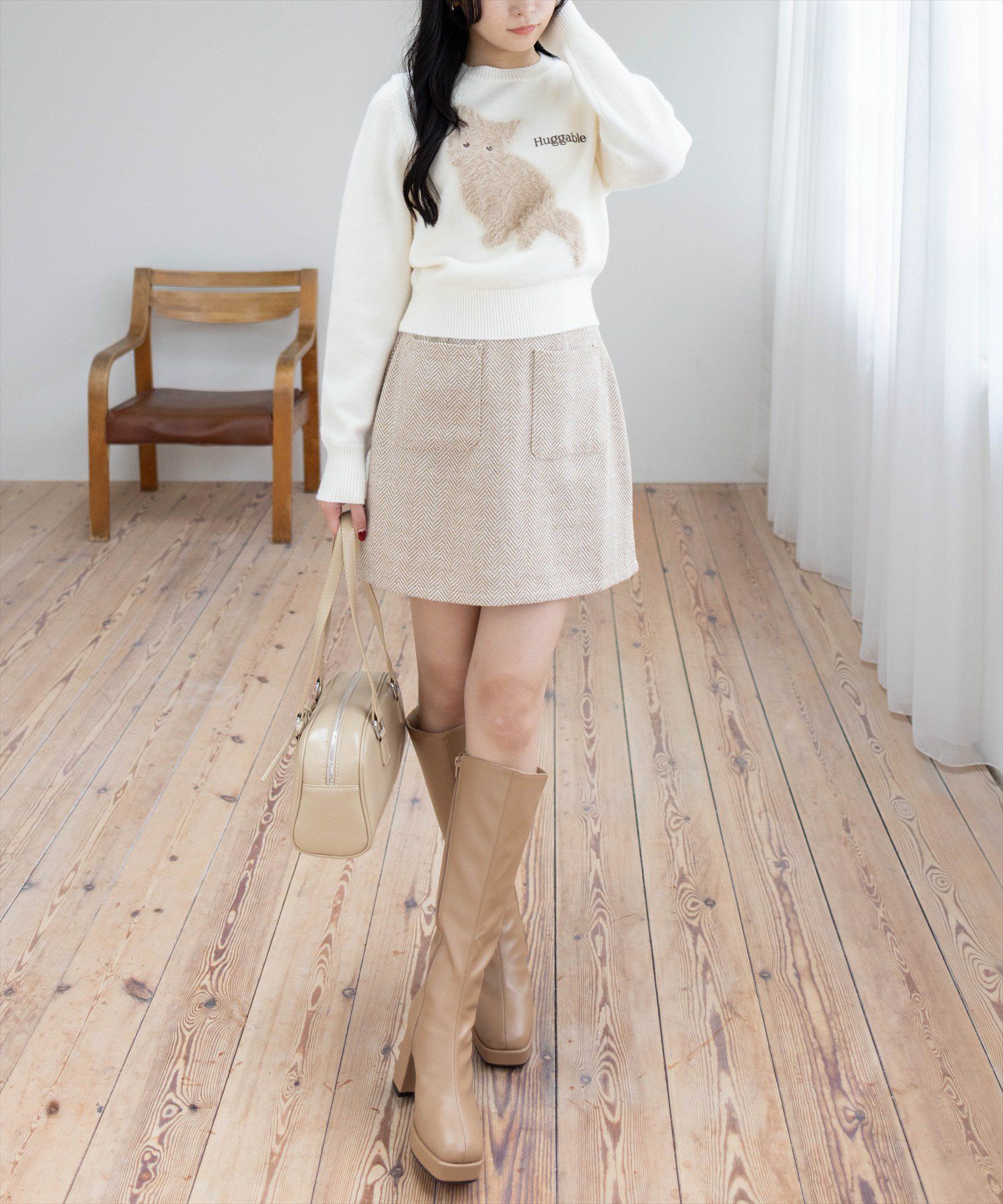 165cm/ベージュ