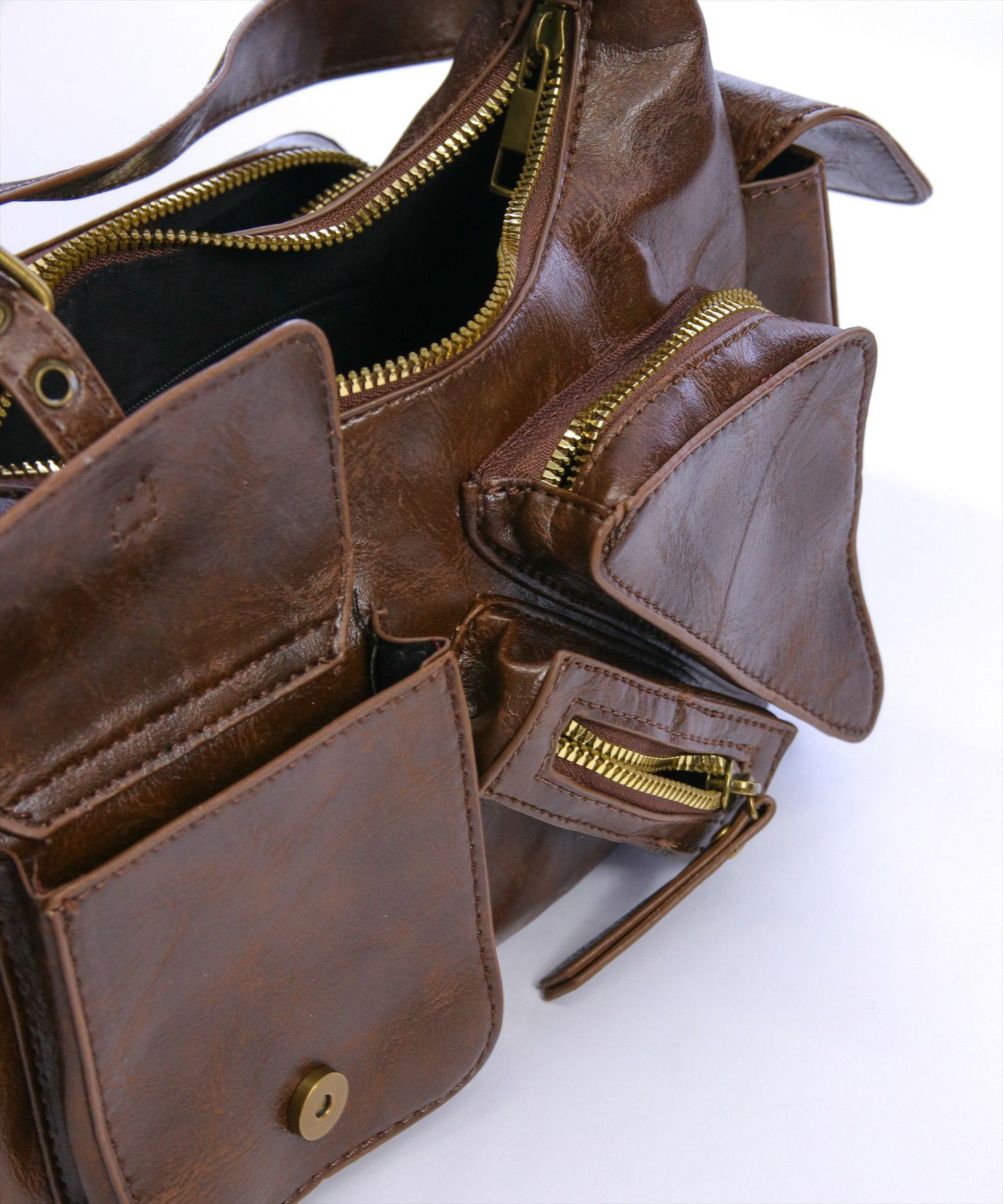 clear≪再入荷≫アウトポケットヴィンテージハンドルバッグ[ZA0051