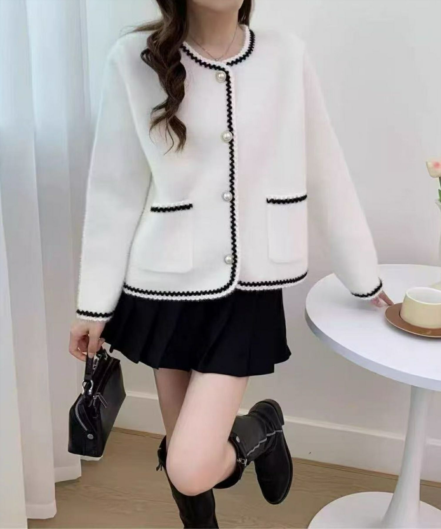 STAY MOTION≪WEB限定/AW新作≫パールボタンカーディガン[ST1064