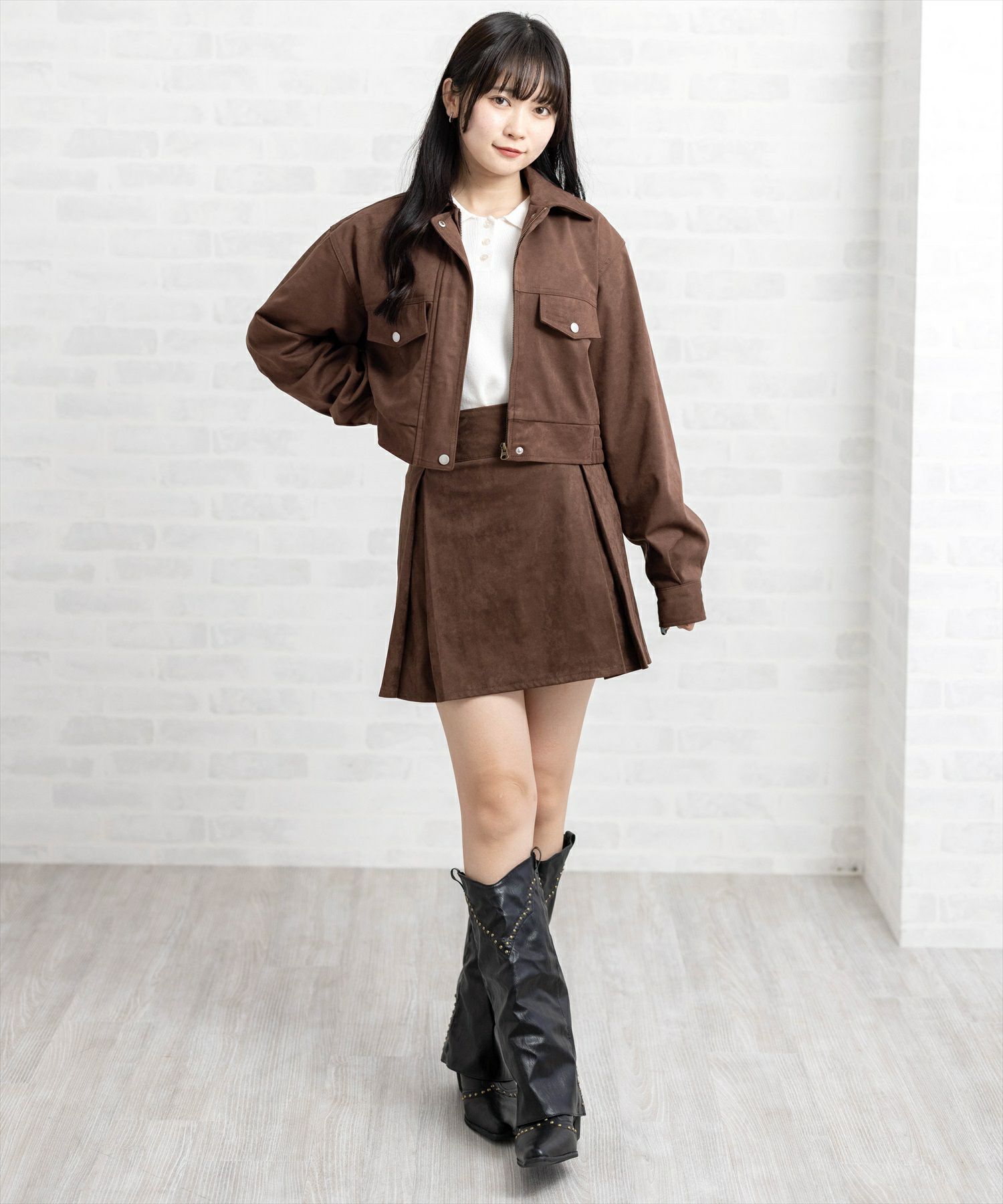 162cm/ブラウン