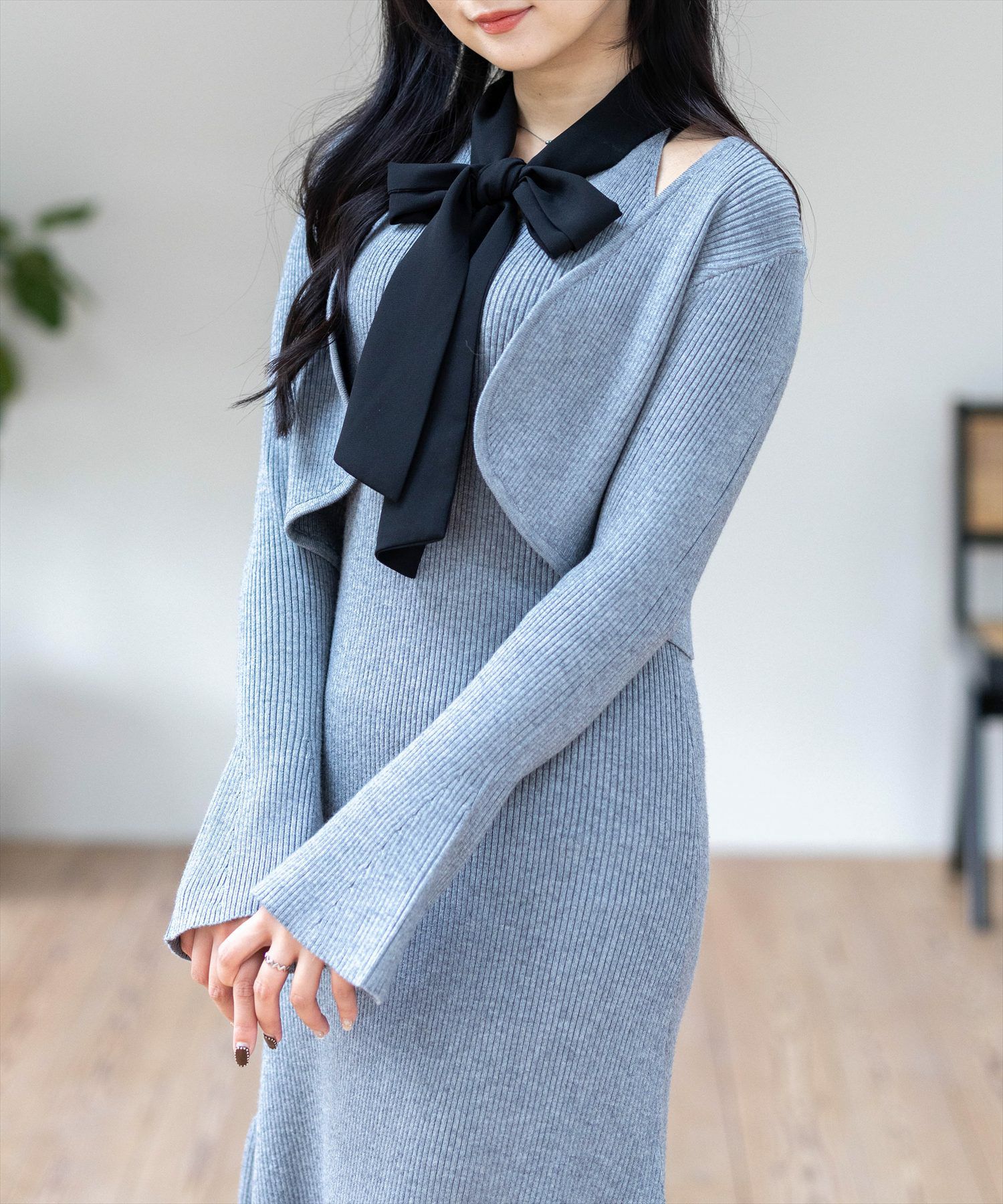 162cm/グレー着用