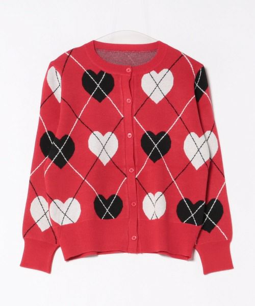 STAY MOTION≪WEB限定/AW新作≫ハート柄ニットカーディガン[ST1092